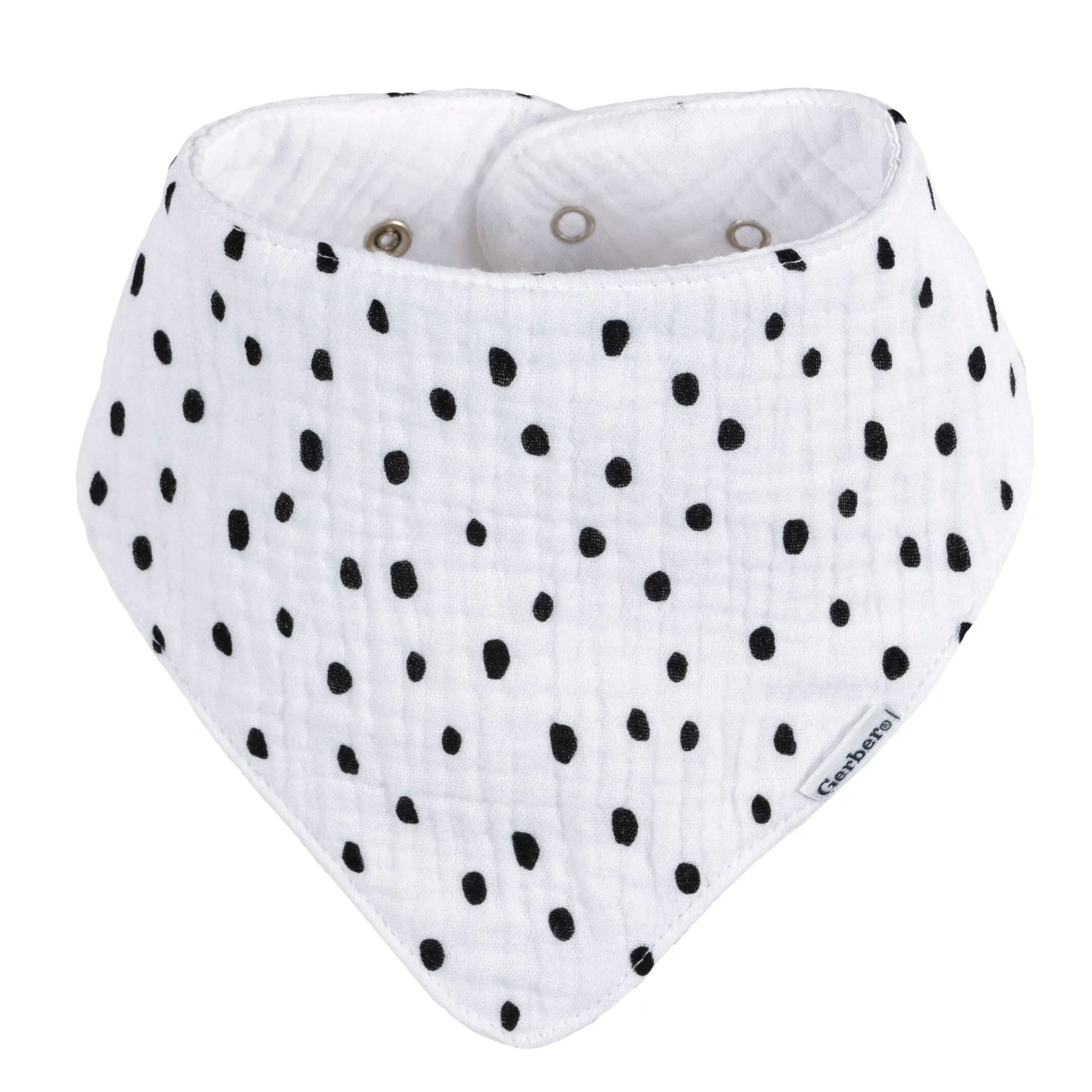 10-Pack Baby Neutral Black & White Muslin Bandana Bibs Gerber Childrenswea