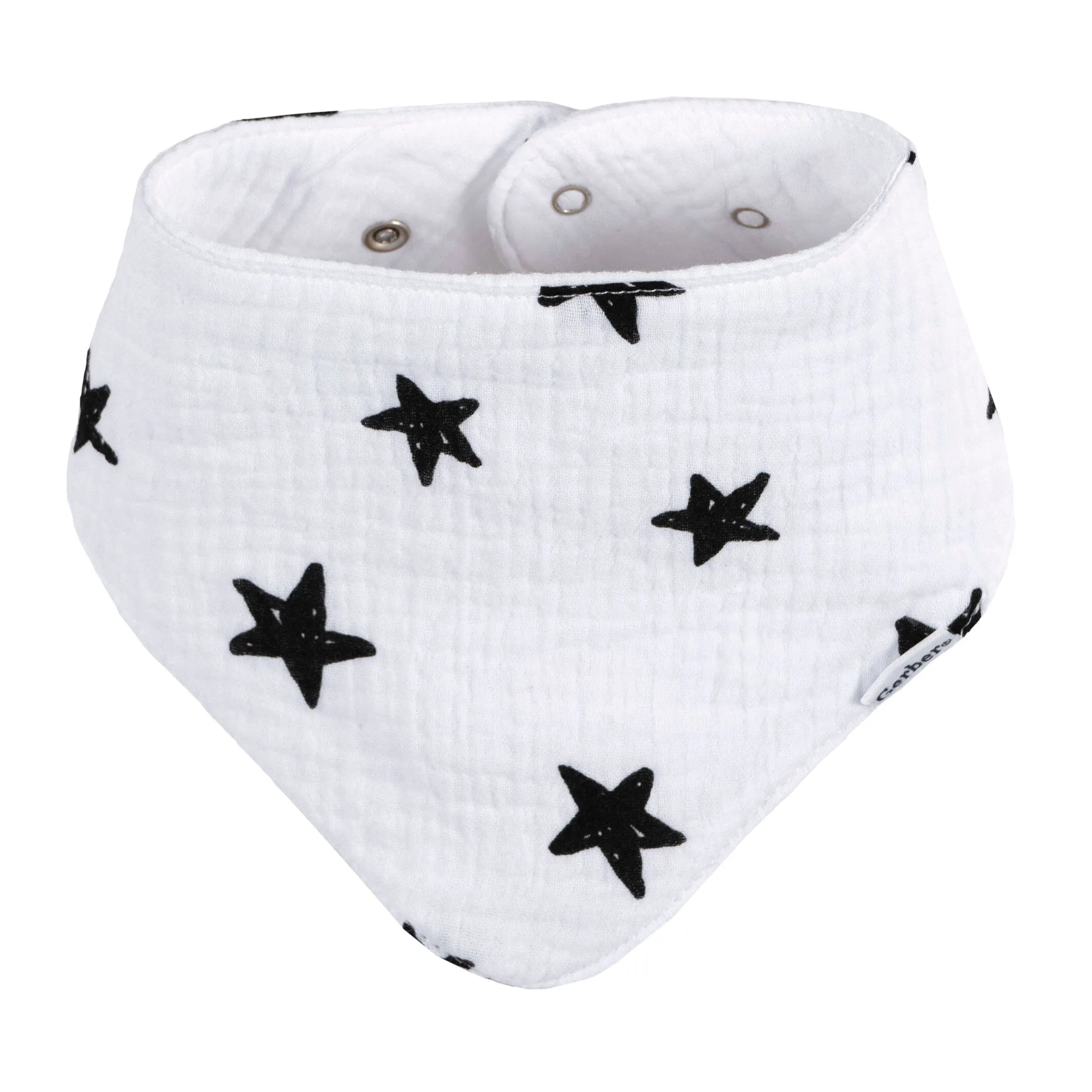 10-Pack Baby Neutral Black & White Muslin Bandana Bibs Gerber Childrenswea
