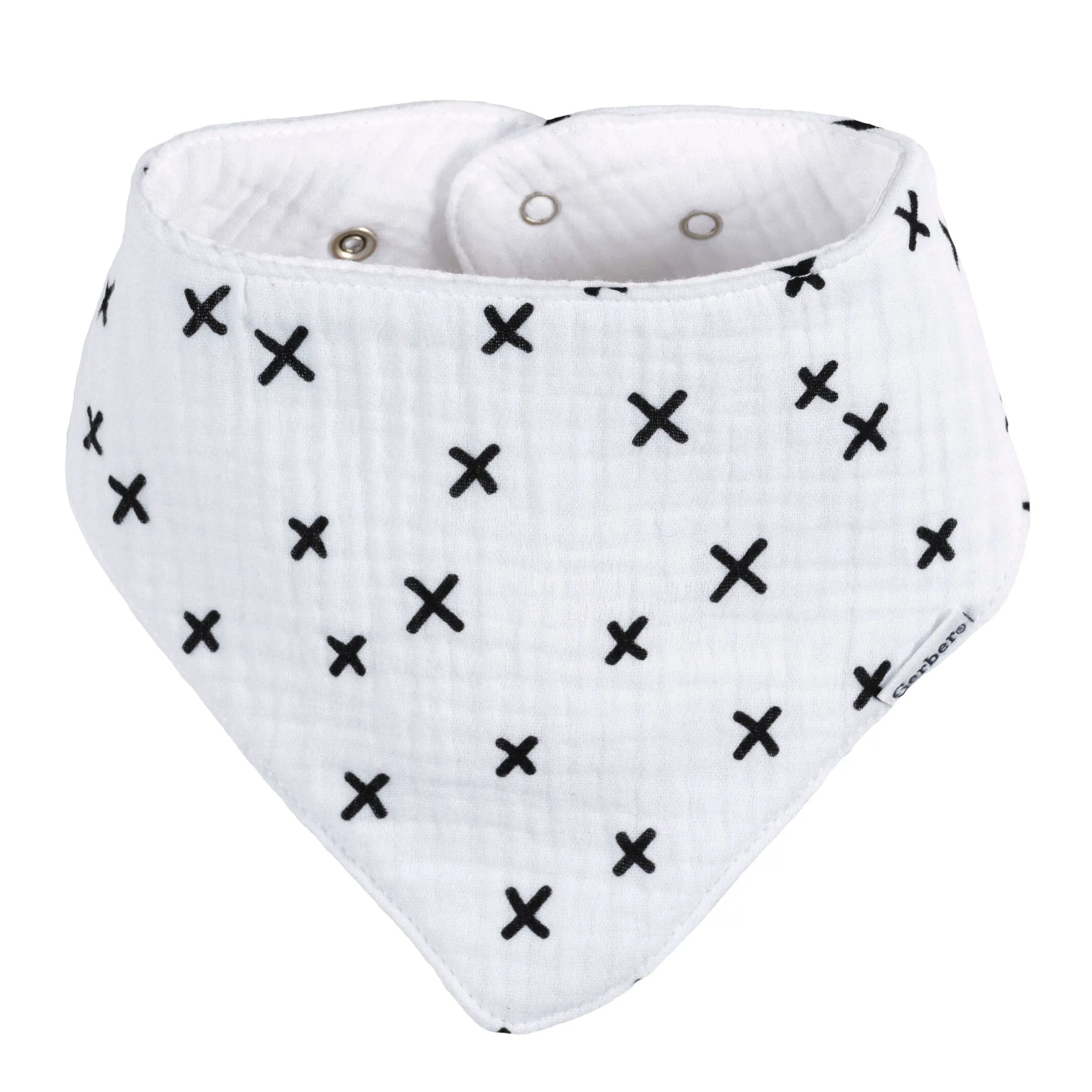 10-Pack Baby Neutral Black & White Muslin Bandana Bibs Gerber Childrenswea