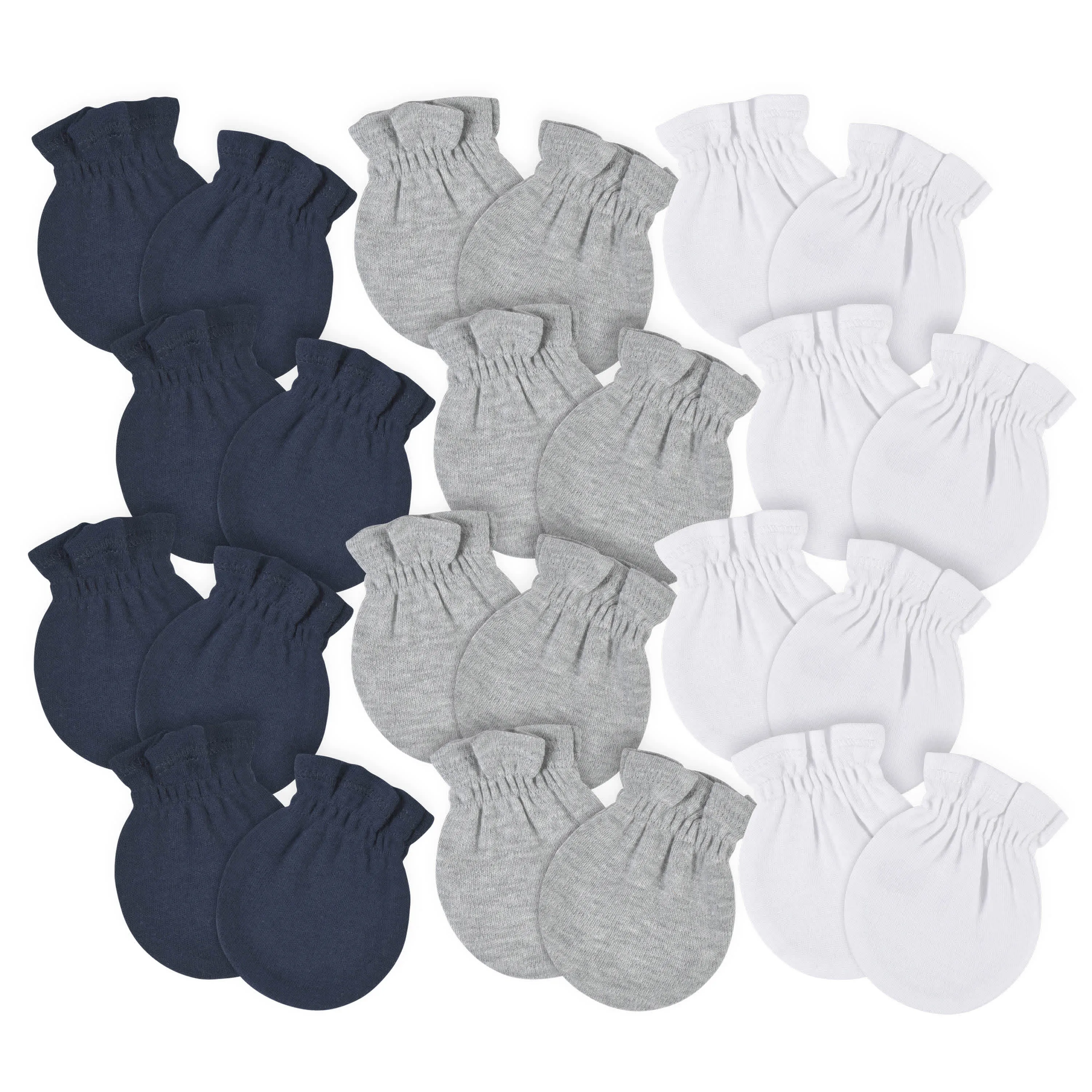 12-Pack Baby Neutral Navy, Gray, & White No Scratch Mittens Gerber Childrenswea