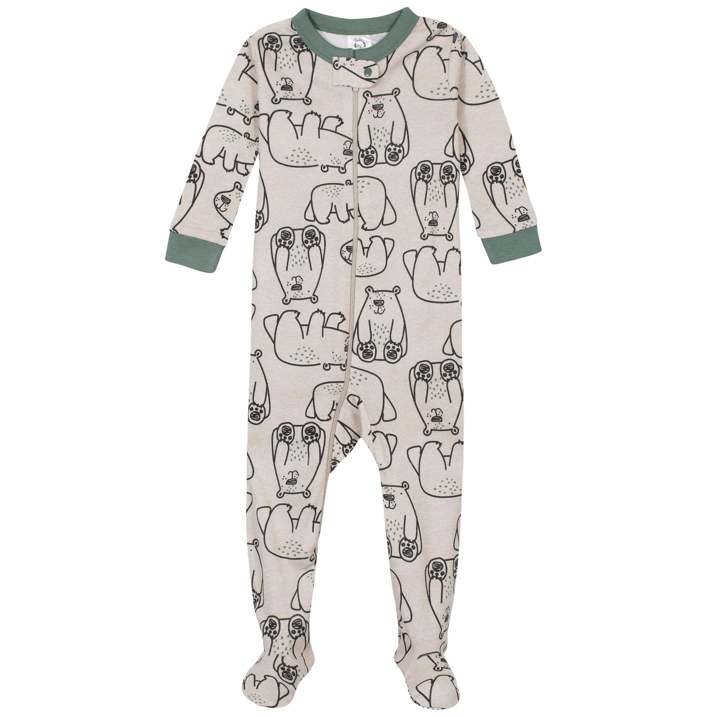 2-Pack Baby & Toddler Boys Bear Snug Fit Footed Cotton Pajamas Gerber Childrenswea