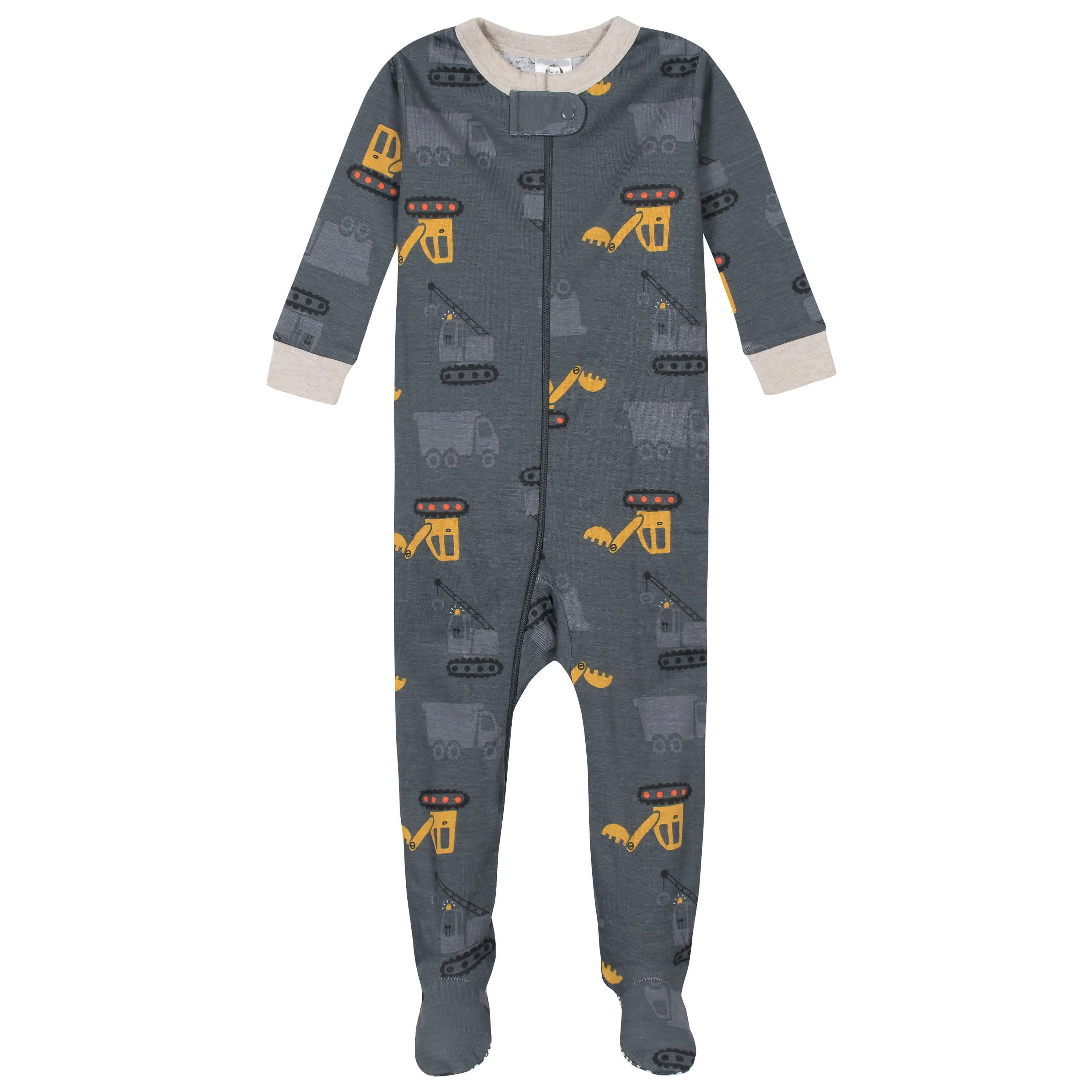 2-Pack Baby & Toddler Boys Construction Trucks Snug Fit Footed Cotton Pajamas Gerber Childrenswea