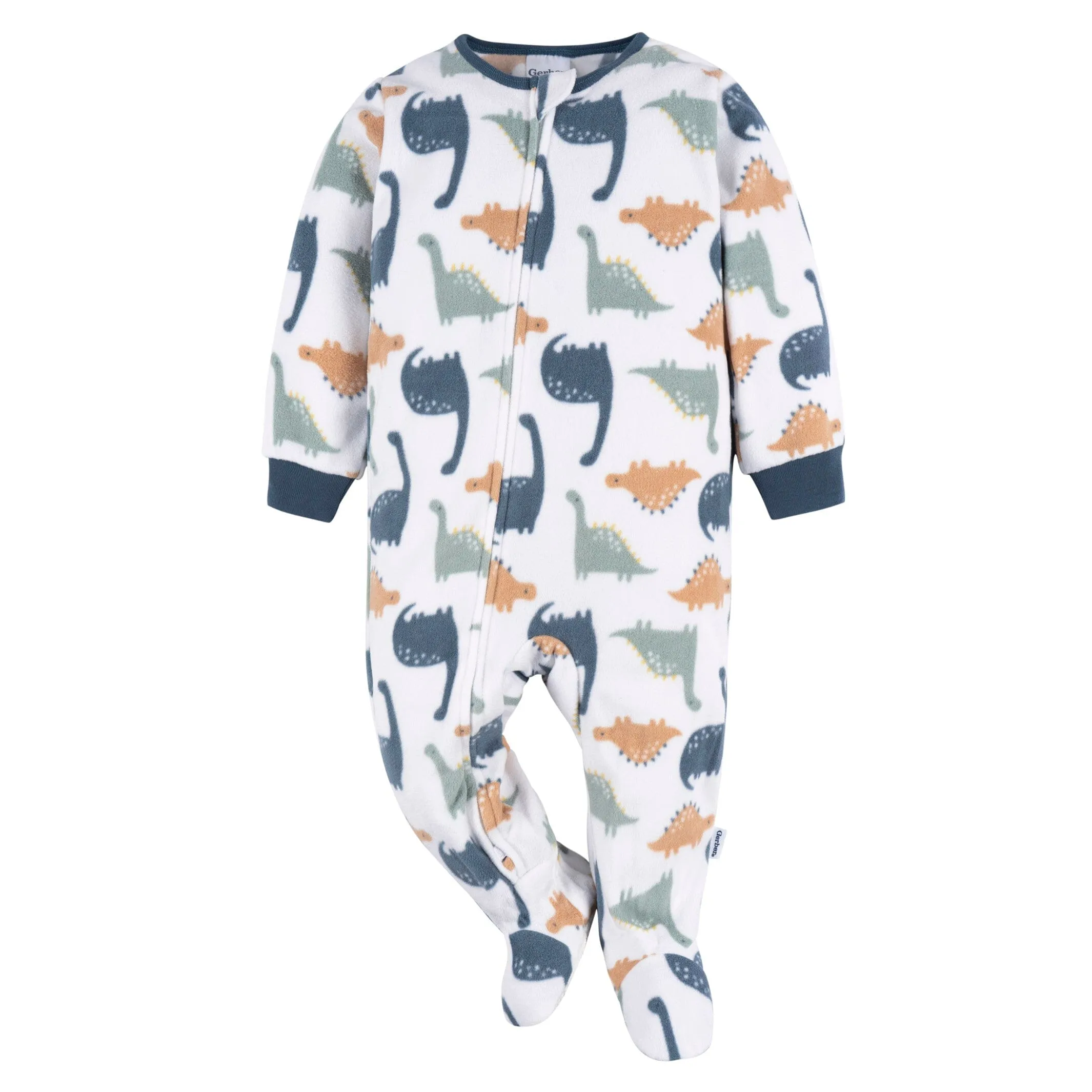 2-Pack Baby & Toddler Boys Dinos & Wide Stripe Fleece Pajamas Gerber Childrenswea