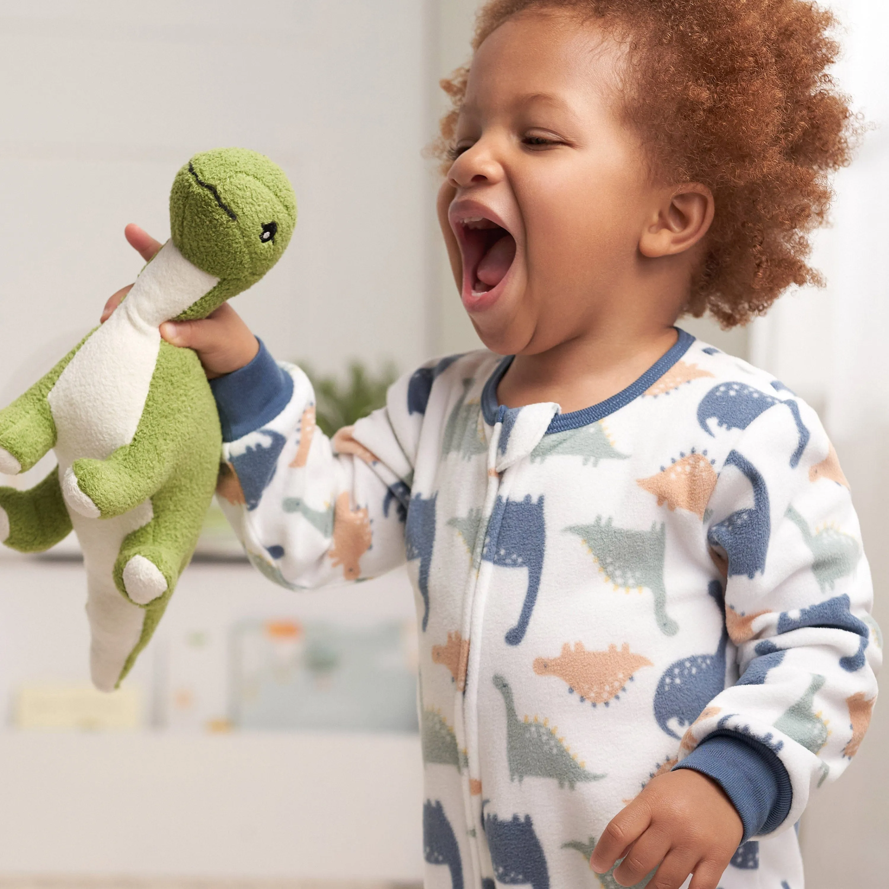 2-Pack Baby & Toddler Boys Dinos & Wide Stripe Fleece Pajamas Gerber Childrenswea