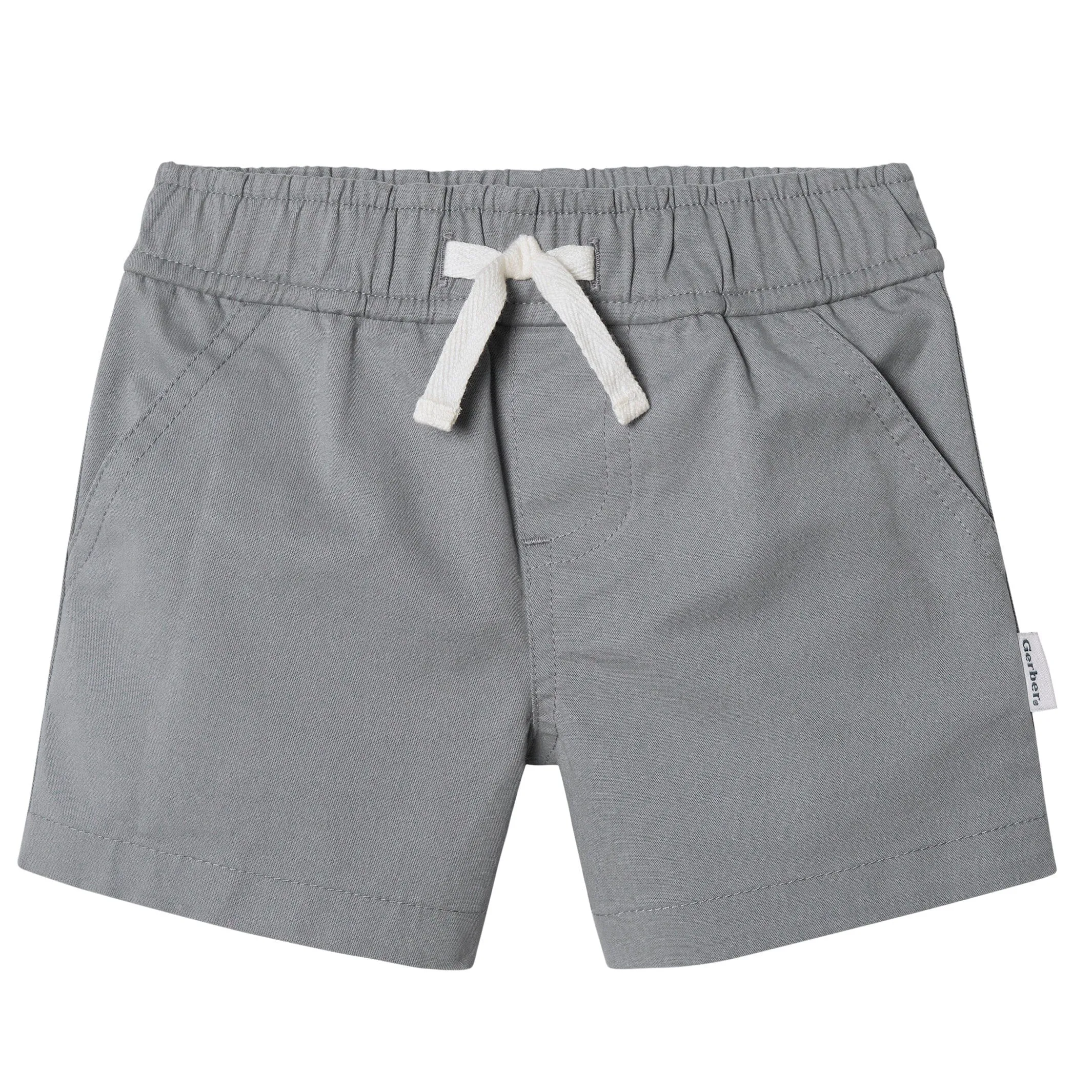 2-Pack Baby & Toddler Boys Grey and Blue Twill Shorts Gerber Childrenswea
