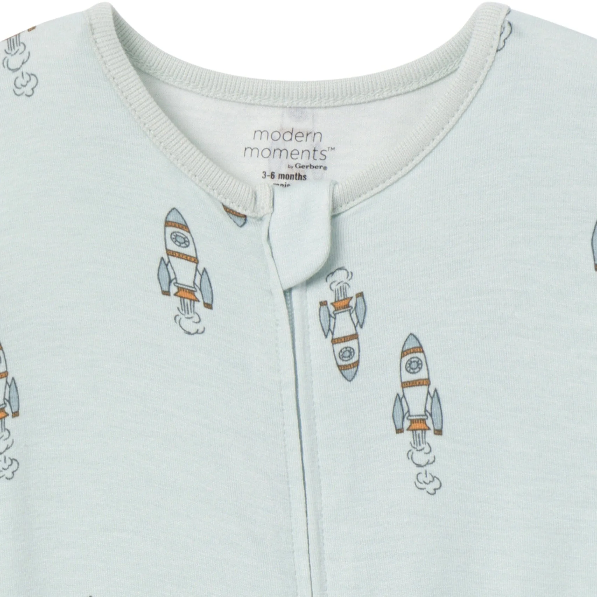 2-Pack Baby & Toddler Boys Light Sky Spaceship Snug Fitting Footless Pajamas Gerber Childrenswea
