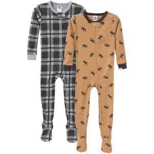 2-Pack Baby & Toddler Boys Moose Snug Fit Footed Pajamas Gerber Childrenswea