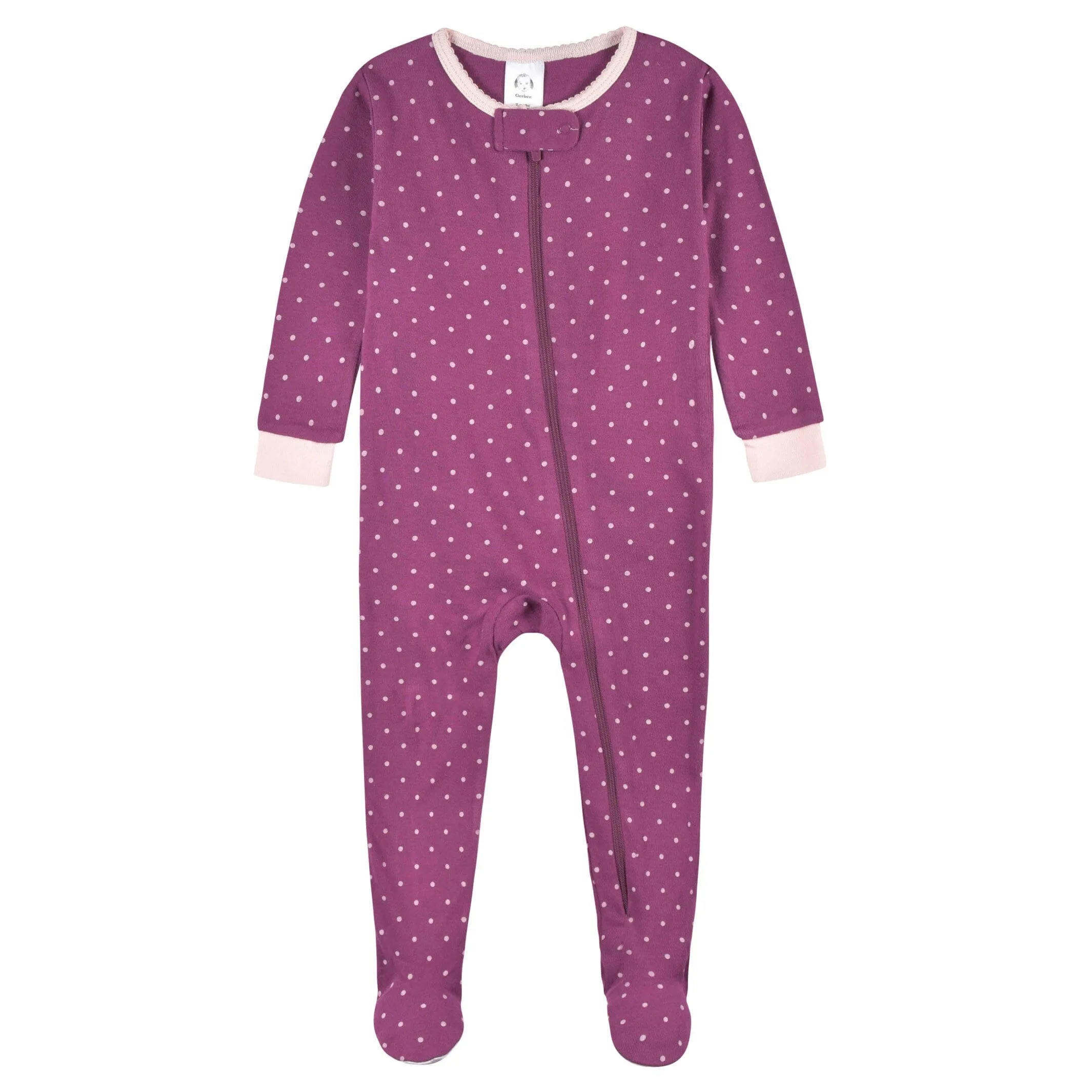 2-Pack Baby & Toddler Girls Apple Bouquets Snug Fit Footed Cotton Pajamas Gerber Childrenswea