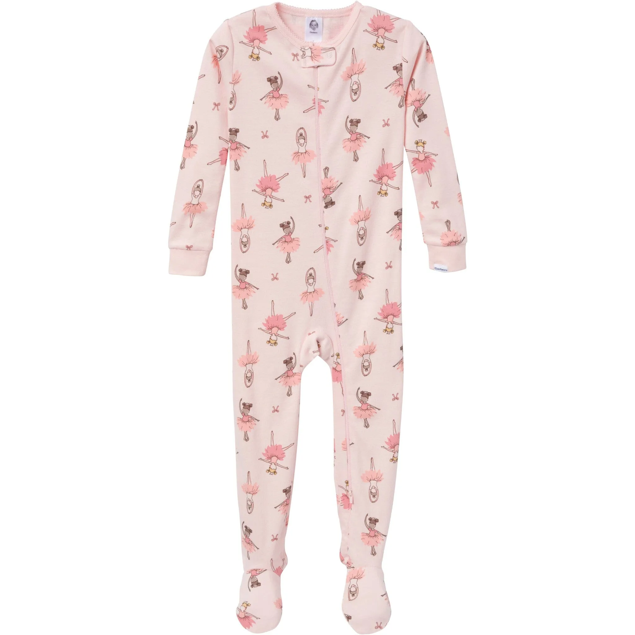 2-Pack Baby & Toddler Girls Ballerinas Snug Fit Footed Pajamas Gerber Childrenswea