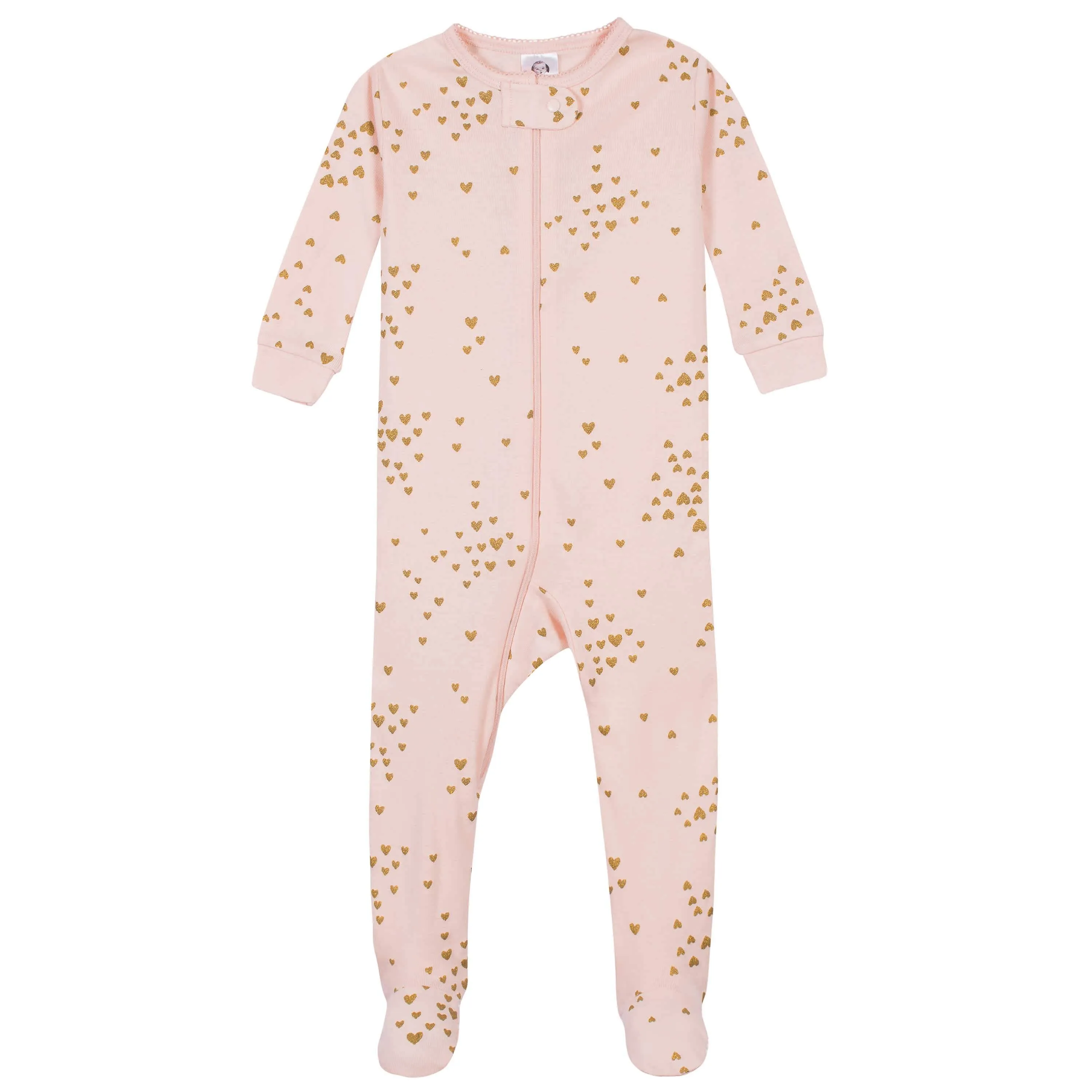 2-Pack Baby & Toddler Girls Love Snug Fit Footed Cotton Pajamas Gerber Childrenswea