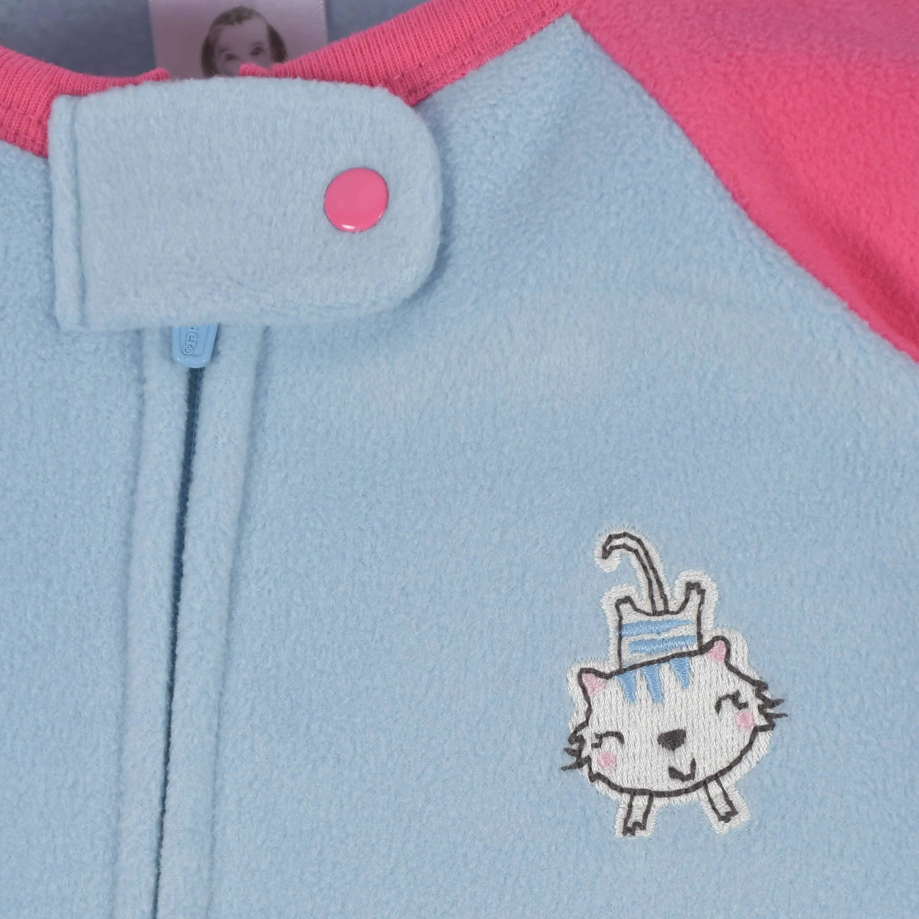 2-Pack Baby & Toddler Girls Pink Tigers Fleece Pajamas Gerber Childrenswea