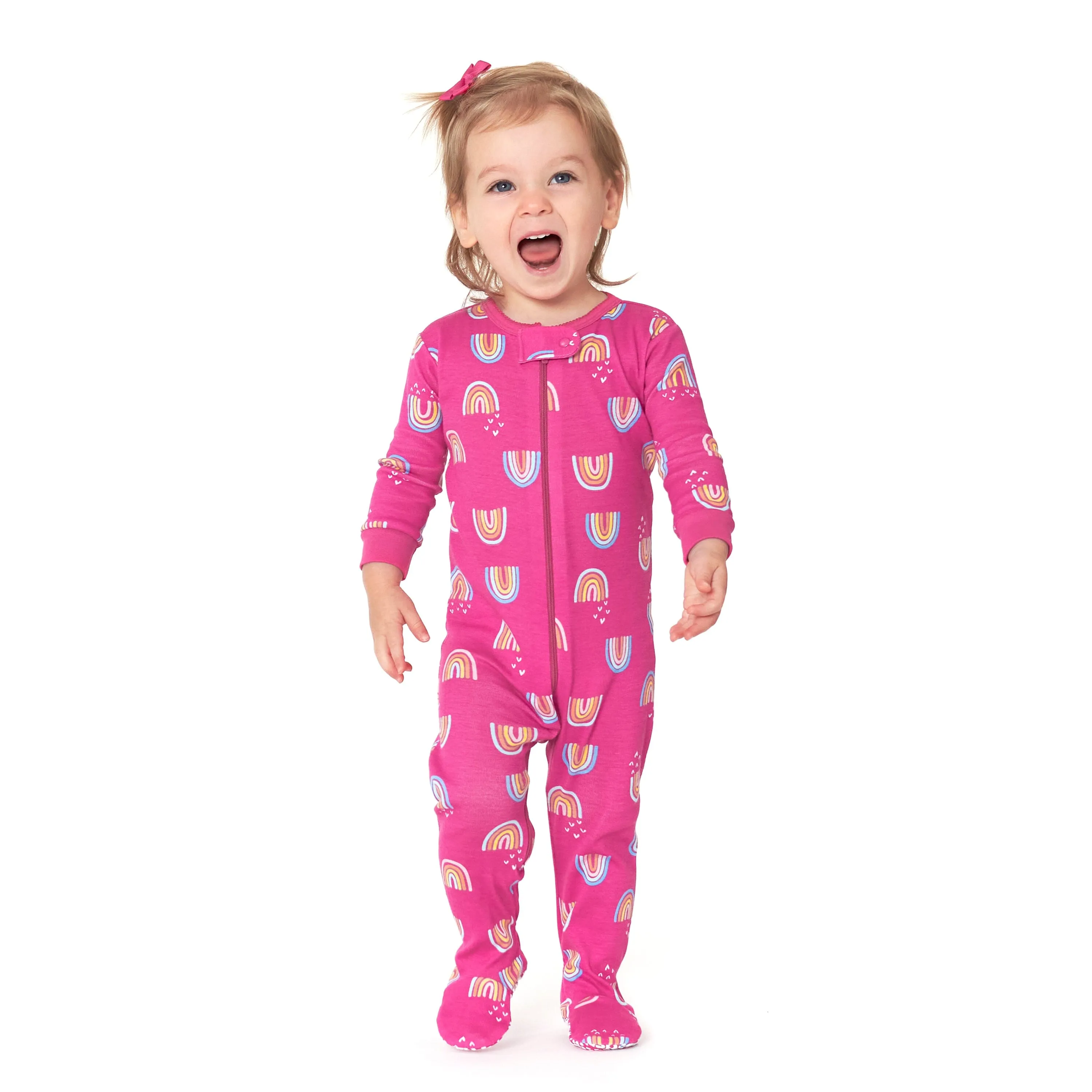 2-Pack Baby & Toddler Girls Rainbows Snug Fit Footed Cotton Pajamas Gerber Childrenswea