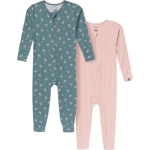 2-Pack Baby & Toddler Girls Teal Rose Snug Fitting Footless Pajamas Gerber Childrenswea