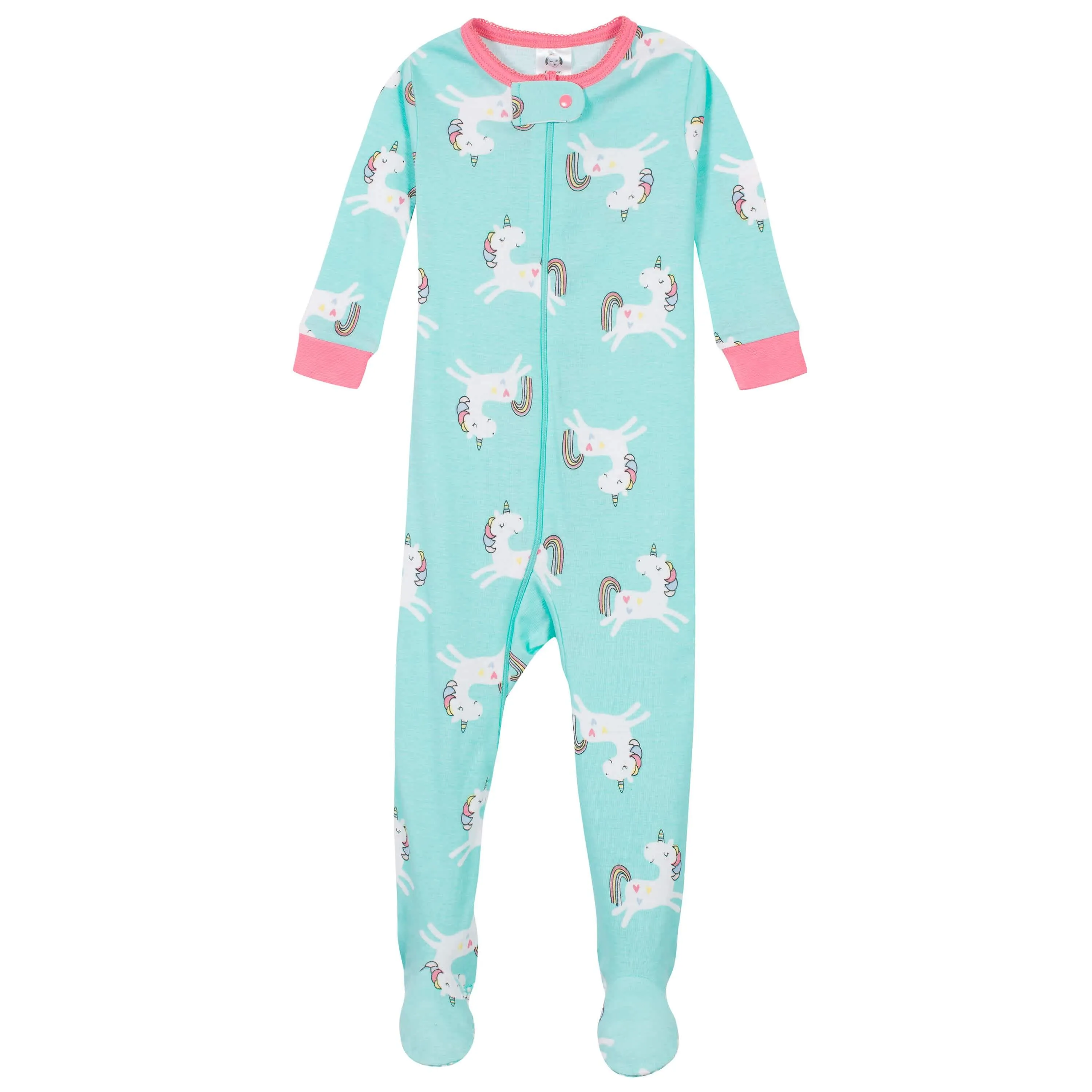 2-Pack Baby & Toddler Girls Unicorns Snug Fit Footed Cotton Pajamas Gerber Childrenswea