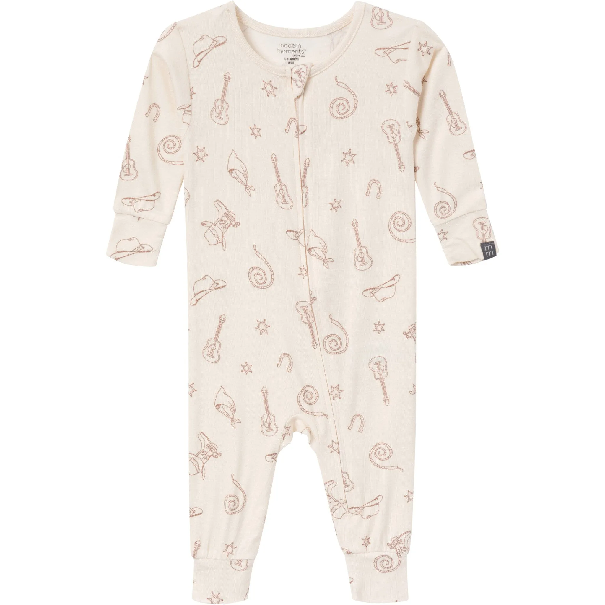 2-Pack Baby & Toddler Neutral Beige Cowboy Snug Fitting Footless Pajamas Gerber Childrenswea