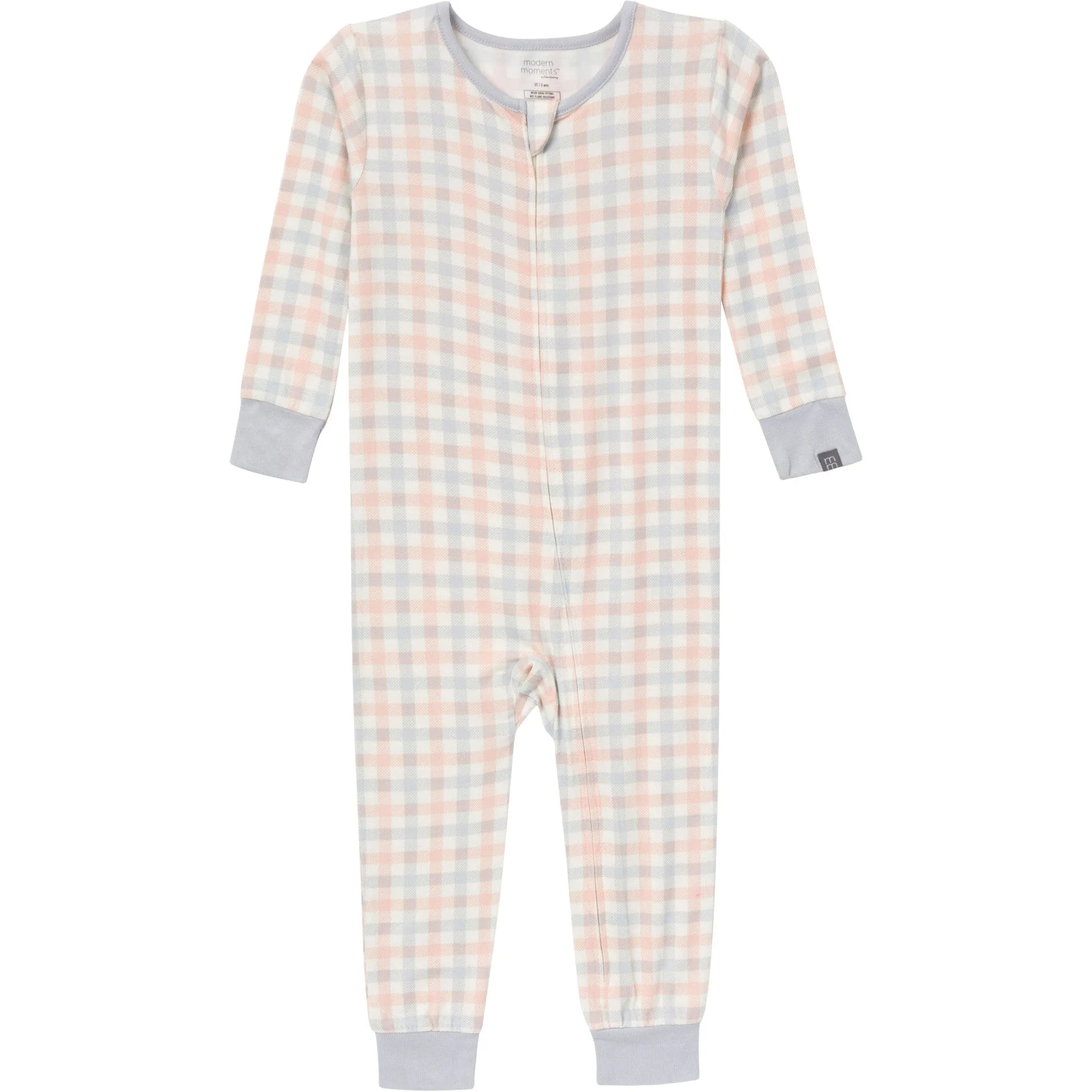 2-Pack Baby & Toddler Neutral Blue Plaid Snug Fitting Footless Pajamas Gerber Childrenswea