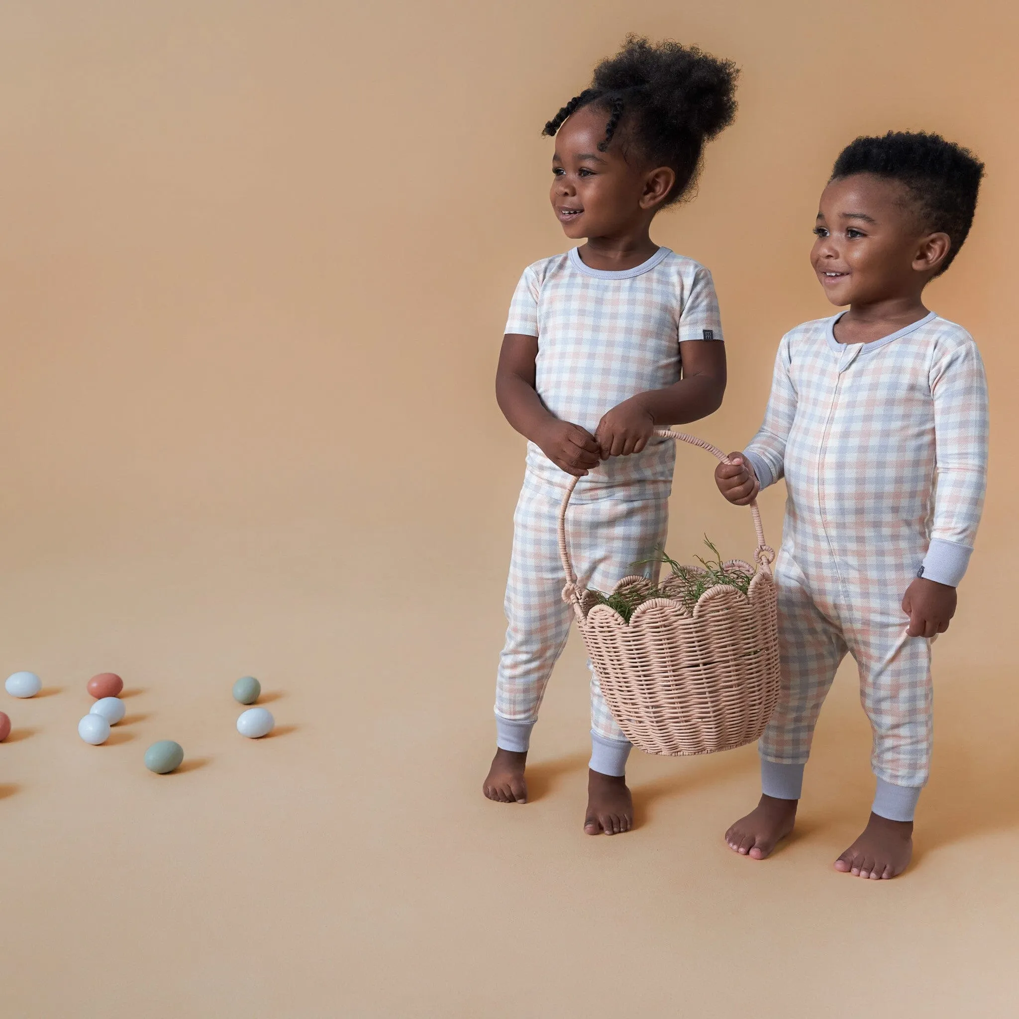 2-Pack Baby & Toddler Neutral Blue Plaid Snug Fitting Footless Pajamas Gerber Childrenswea