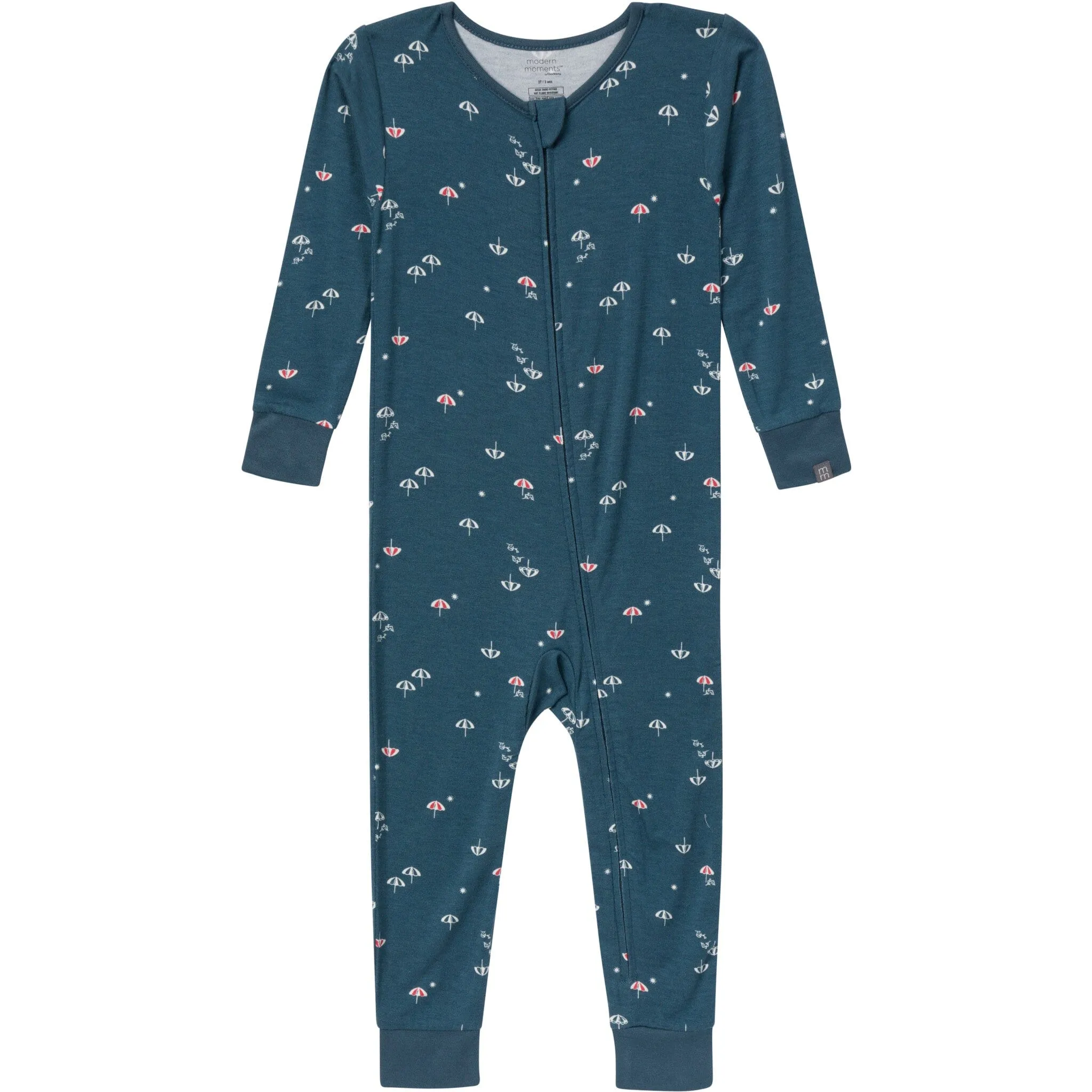 2-Pack Baby & Toddler Neutral Blue Umbrella Snug Fitting Footless Pajamas Gerber Childrenswea