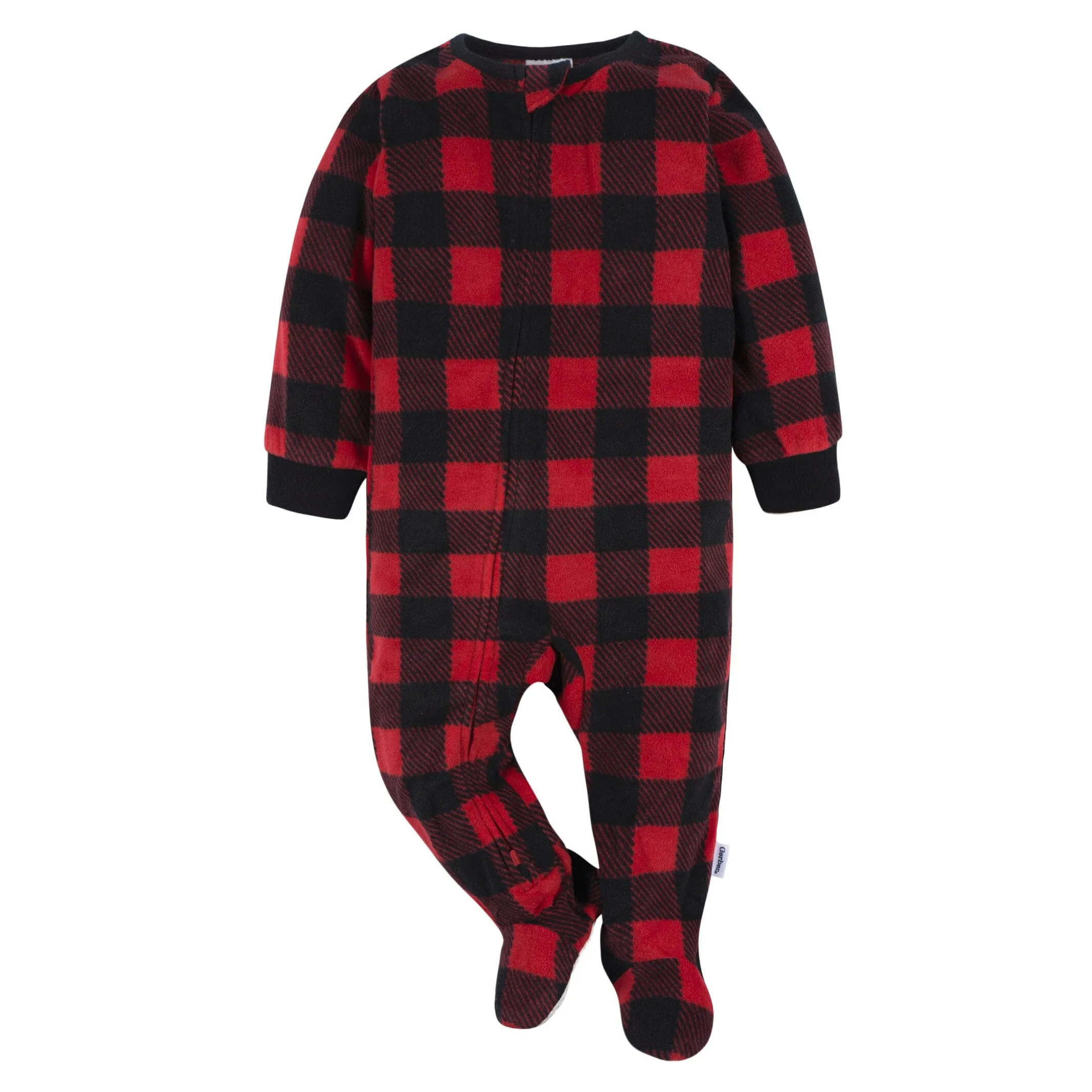 2-Pack Baby & Toddler Neutral Buffalo Plaid & Trees Fleece Pajamas Gerber Childrenswea