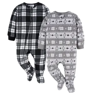 2-Pack Baby & Toddler Neutral Grey Fair Isle Fleece Pajamas Gerber Childrenswea