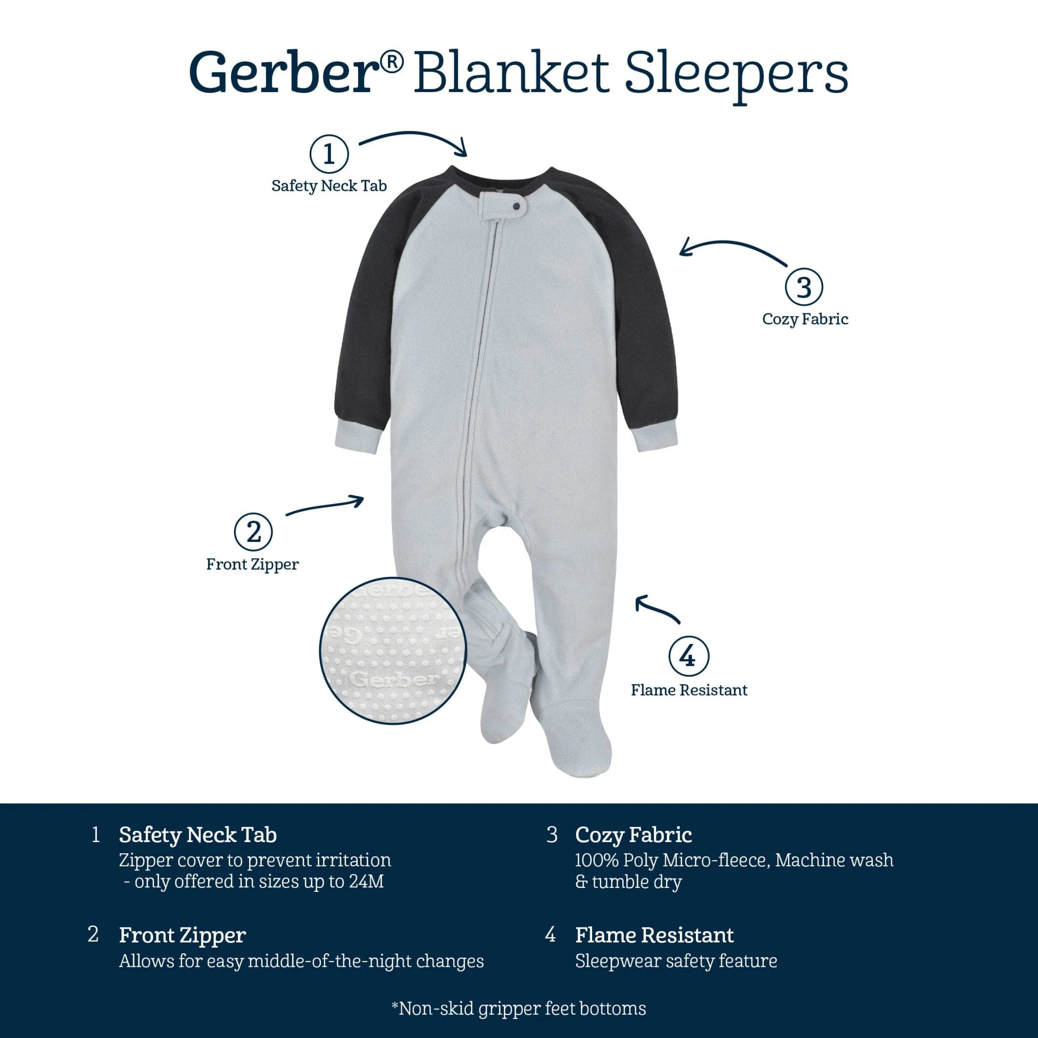 2-Pack Baby & Toddler Neutral Hot Chocolate Fleece Pajamas Gerber Childrenswea