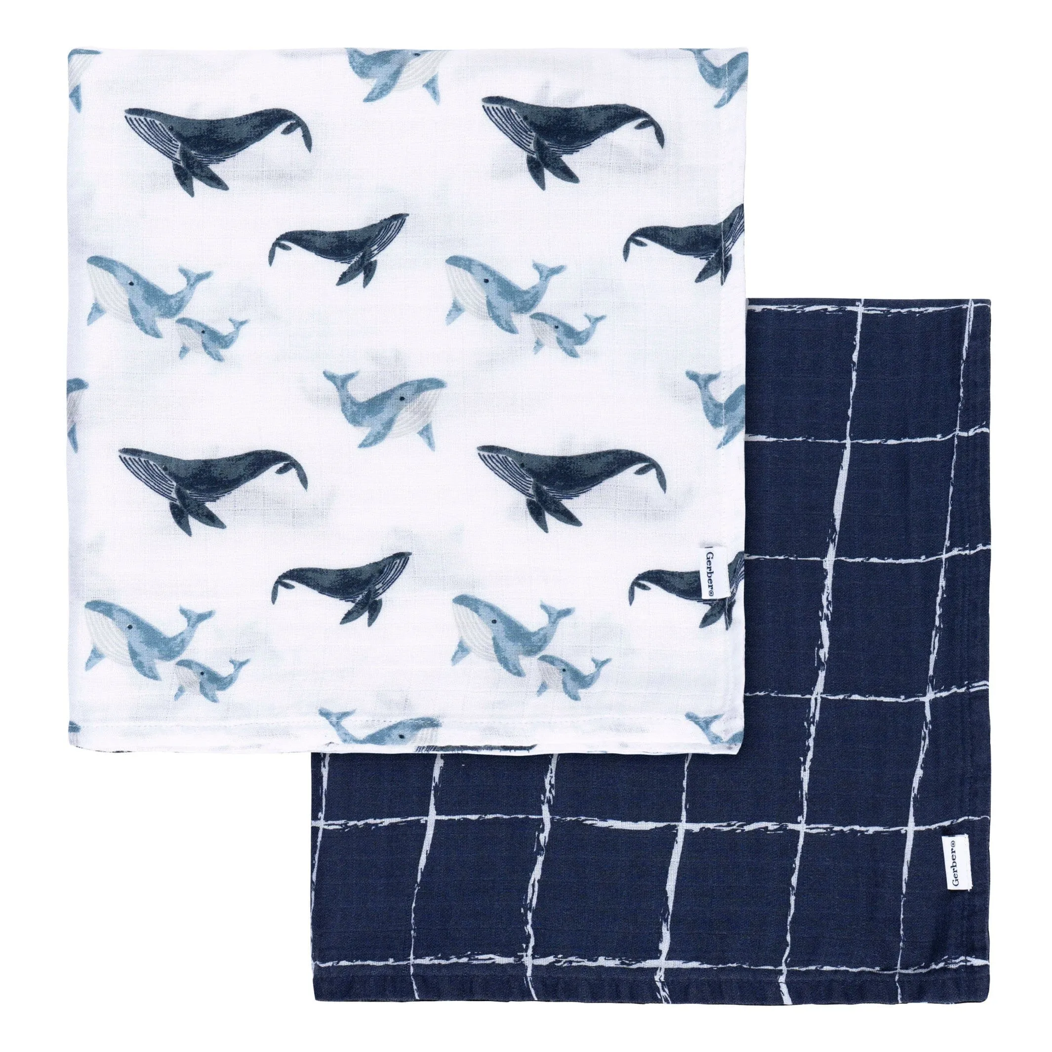2-Pack Baby Boys Coastal Calm Muslin Blankets Gerber Childrenswea