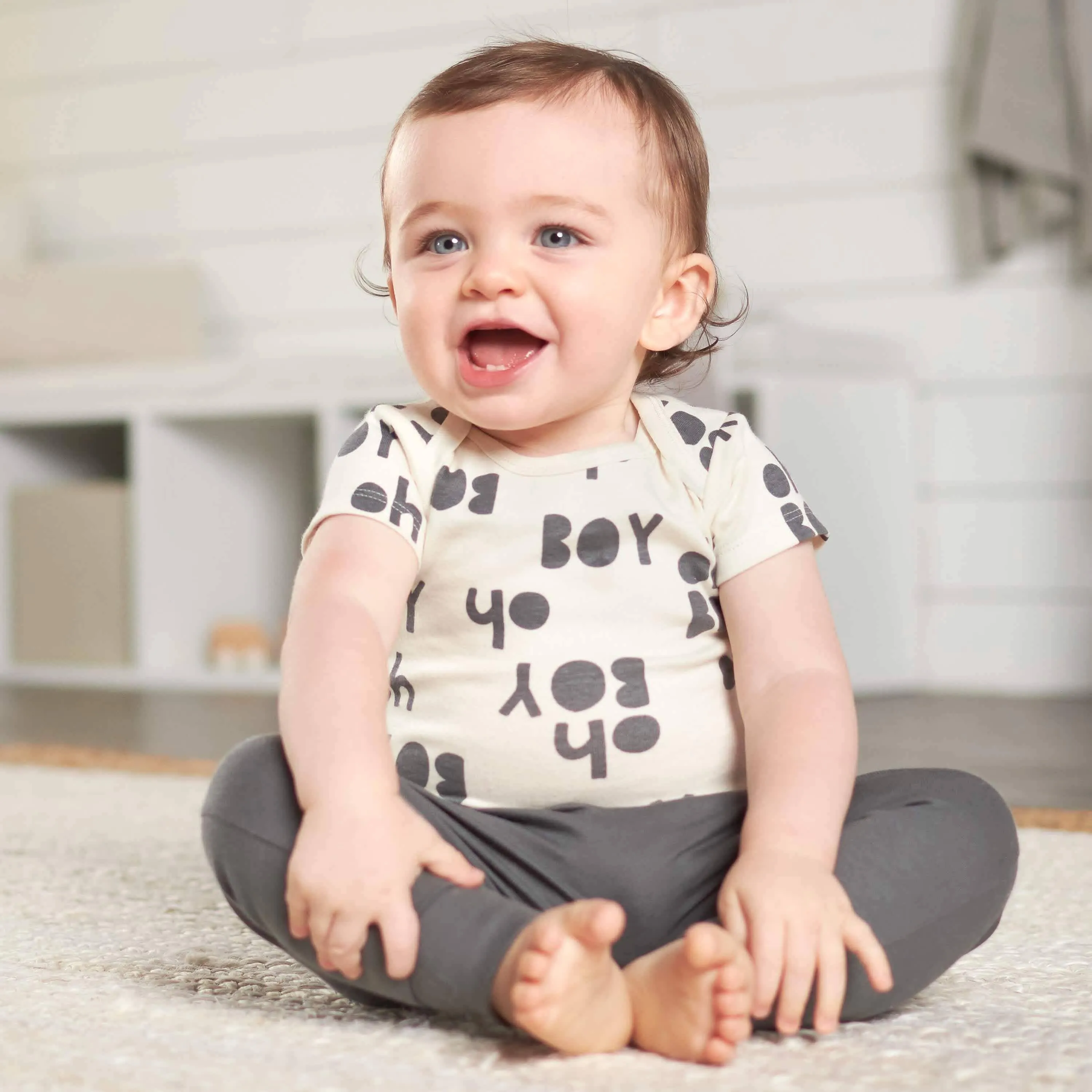 2-Pack Baby Boys Comfy Stretch Gray Pants Gerber Childrenswea