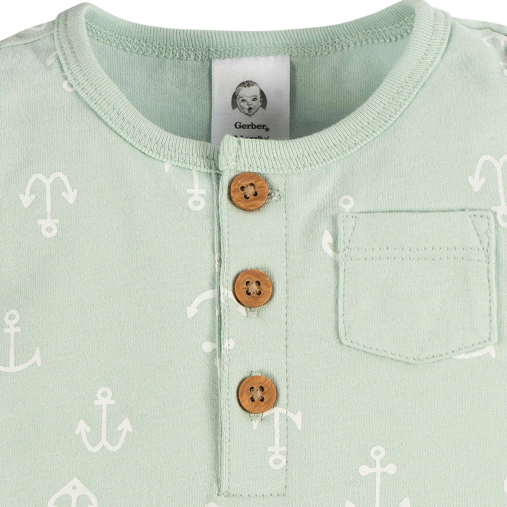 2-Pack Baby Boys Nautical Rompers Gerber Childrenswea
