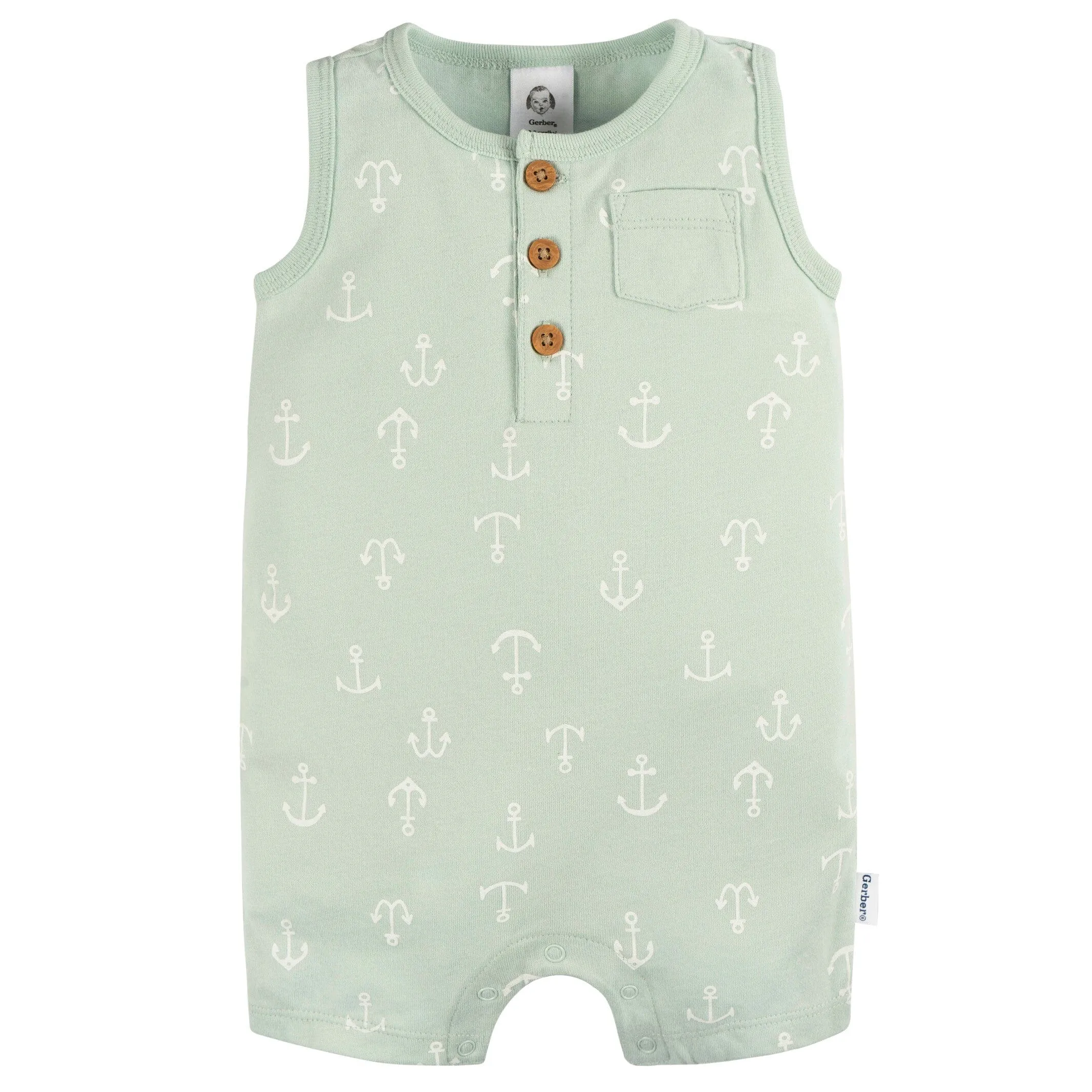 2-Pack Baby Boys Nautical Rompers Gerber Childrenswea