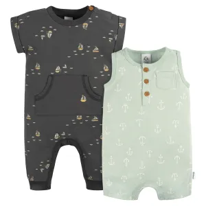 2-Pack Baby Boys Nautical Rompers Gerber Childrenswea