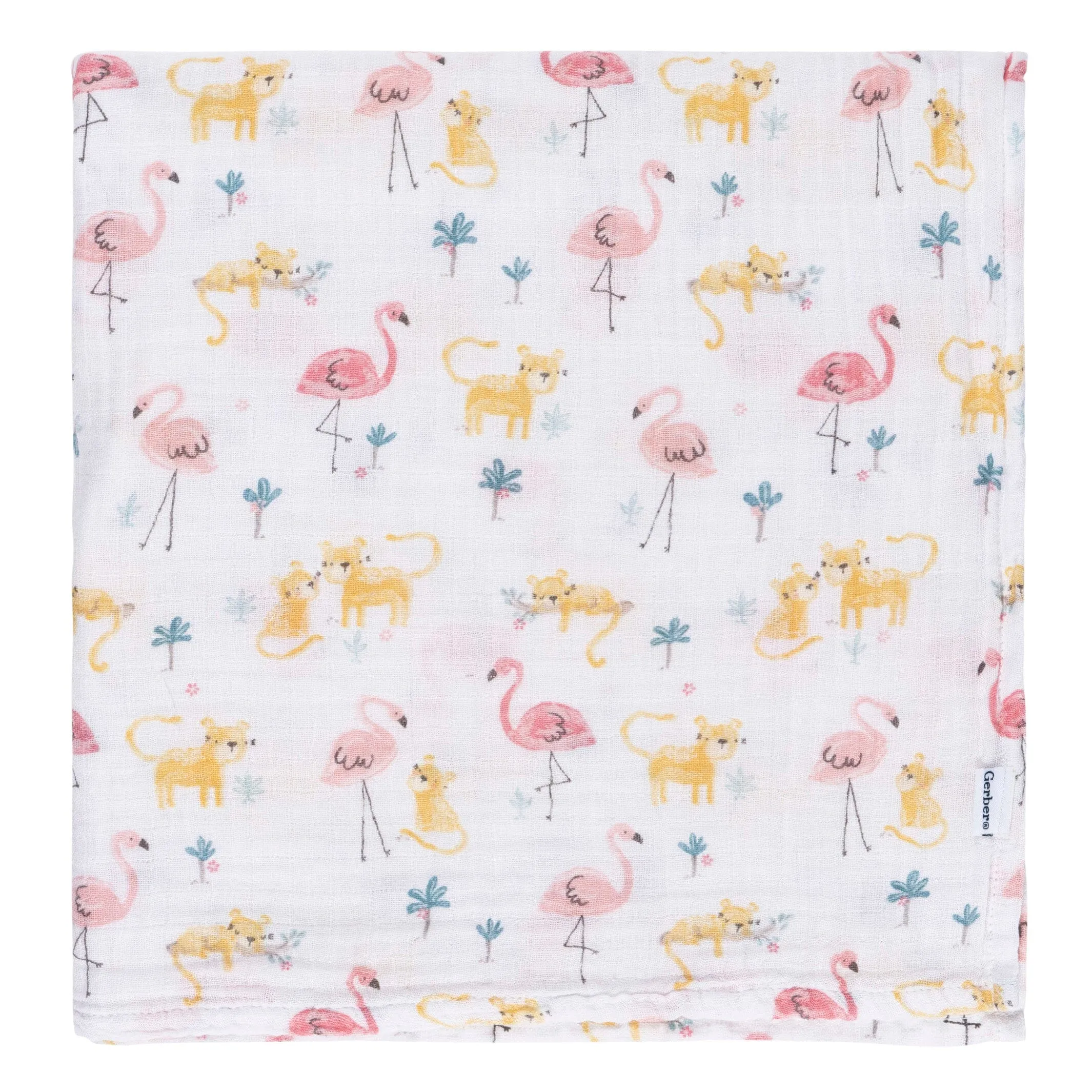 2-Pack Baby Girls Animal Geo Muslin Blankets Gerber Childrenswea