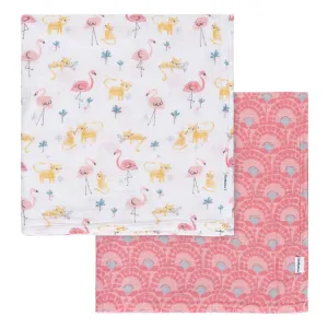 2-Pack Baby Girls Animal Geo Muslin Blankets Gerber Childrenswea