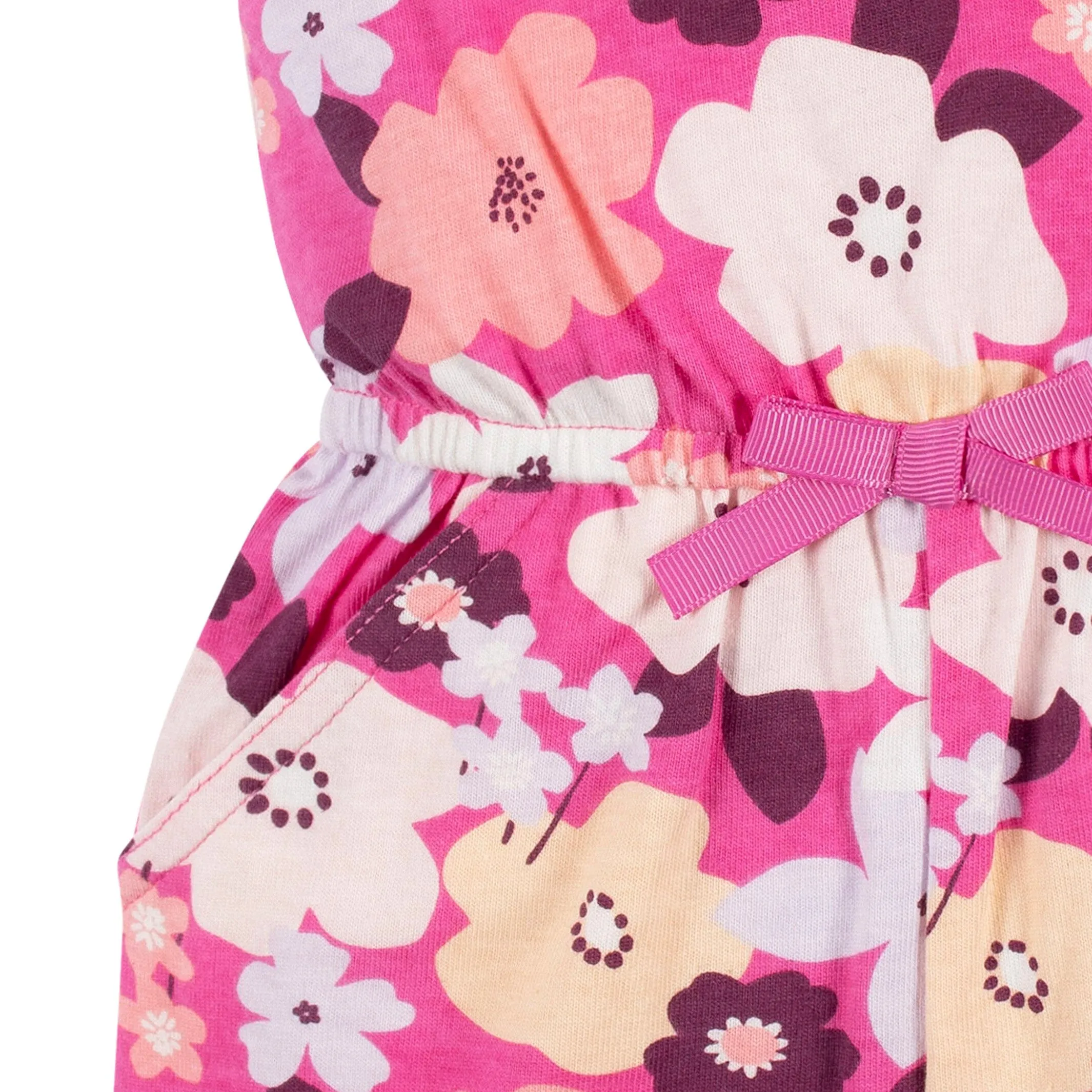 2-Pack Baby Girls Cherry Blossom Tank Rompers Gerber Childrenswea