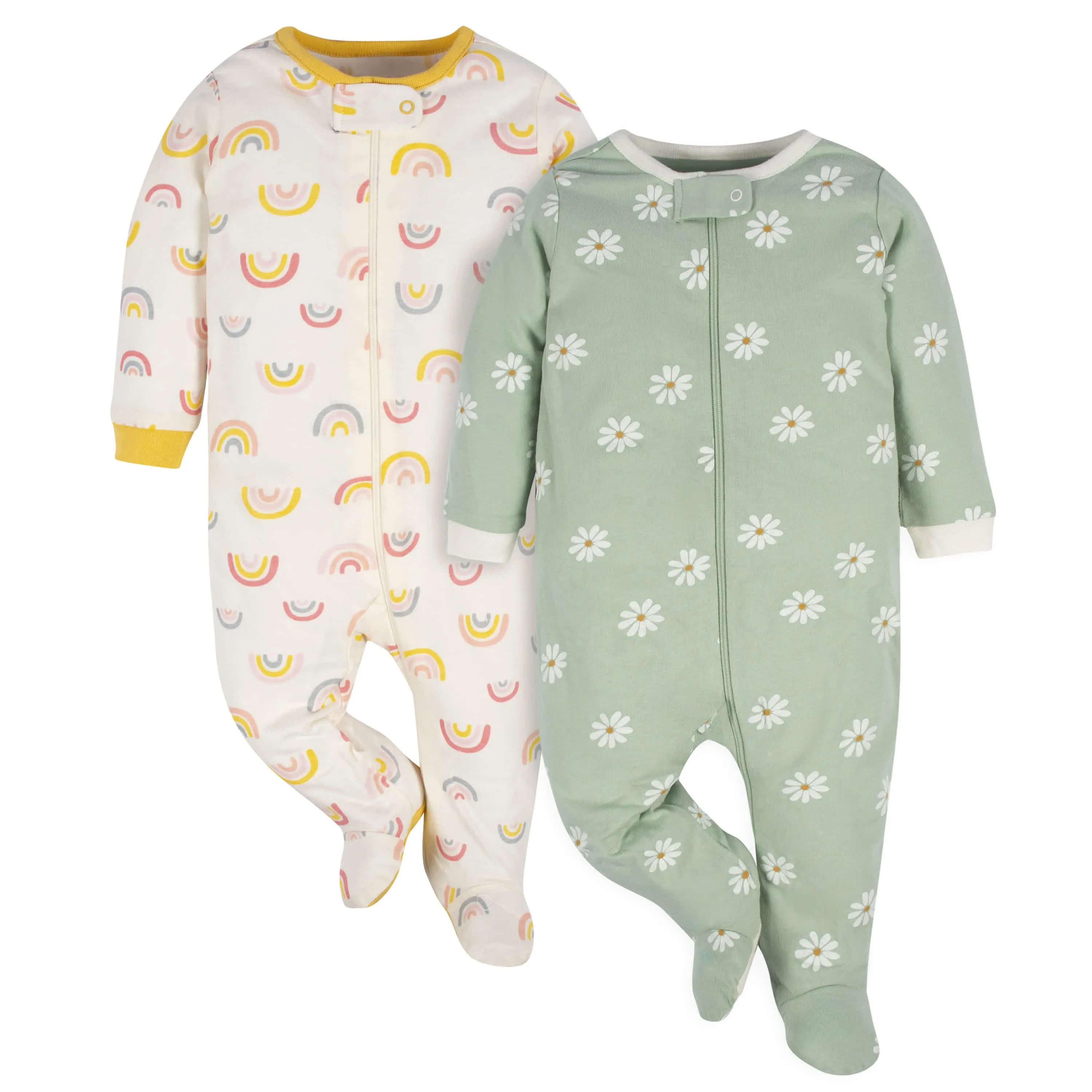 2-Pack Baby Girls Golden Floral Sleep 'N Plays Gerber Childrenswea