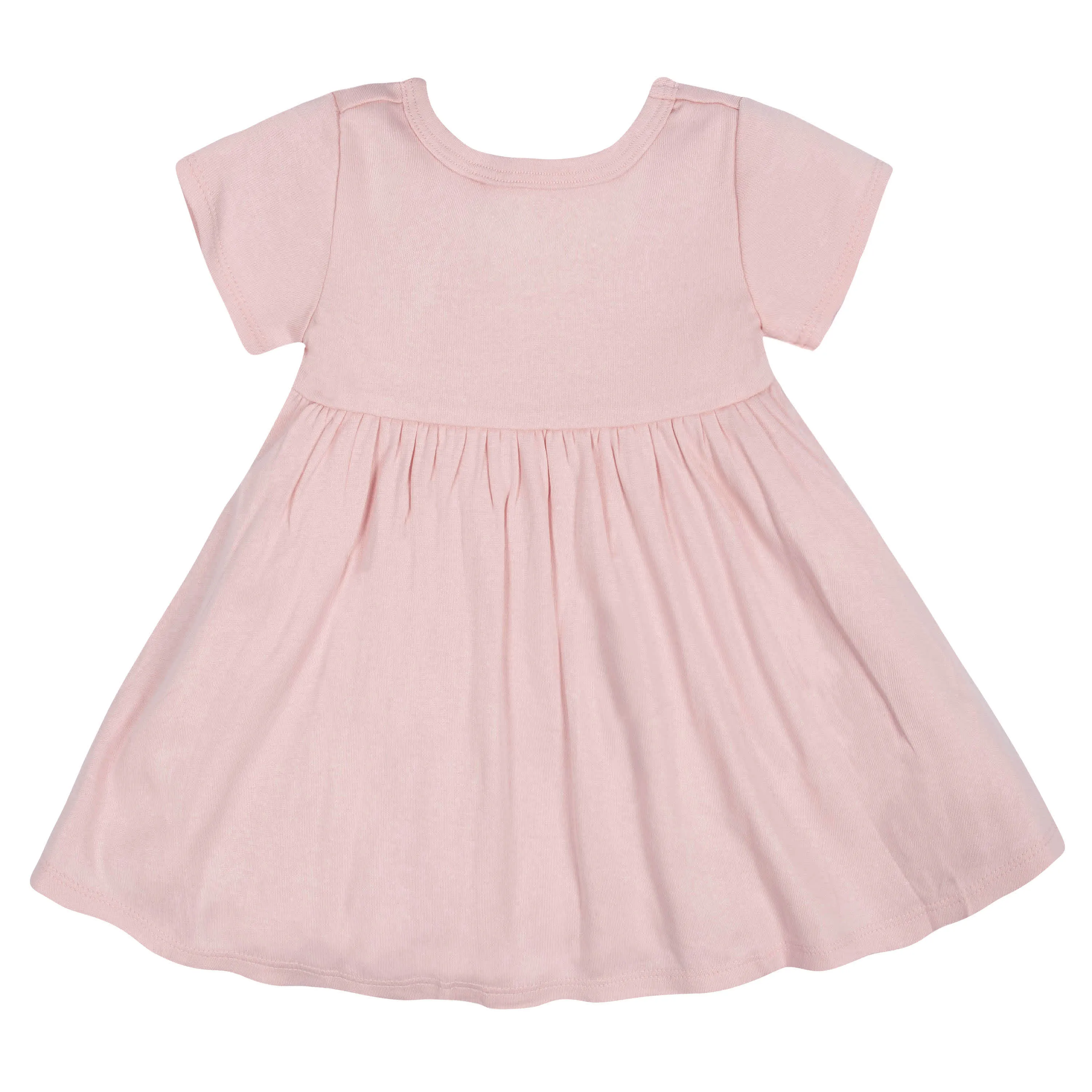 2-Pack Baby Girls Pink Floral Short Sleeve Dresses Gerber Childrenswea