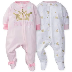 2-Pack Baby Girls Princess Castle Sleep 'N Plays Gerber Childrenswea