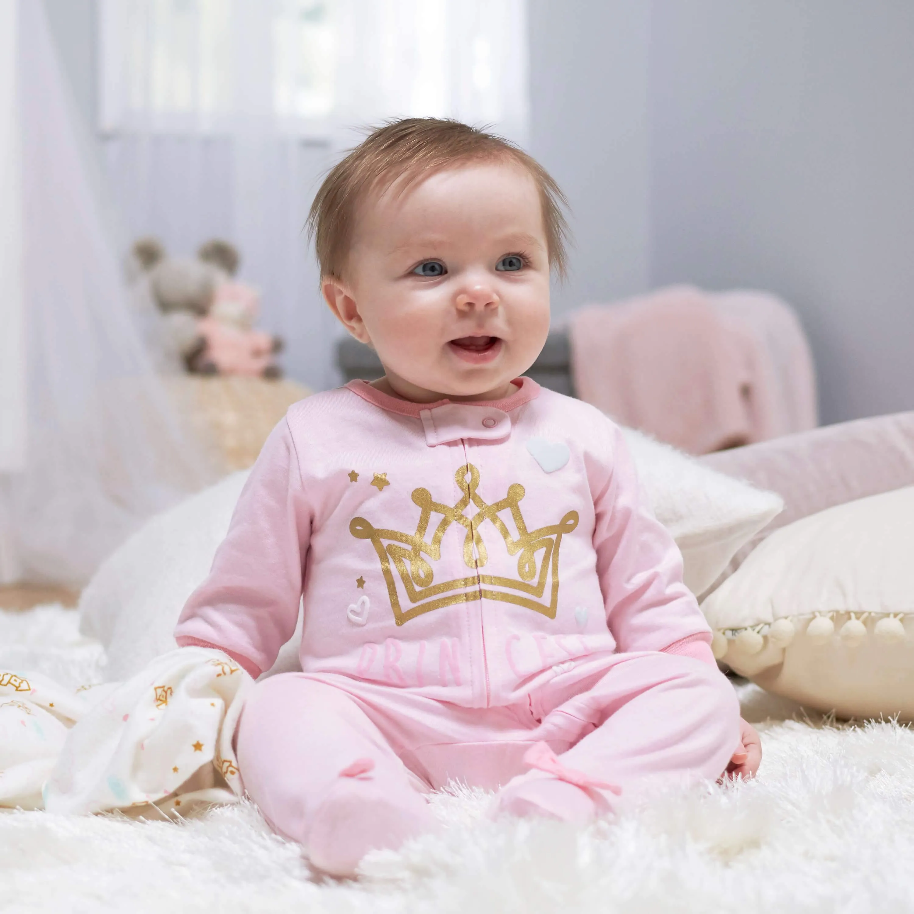 2-Pack Baby Girls Princess Castle Sleep 'N Plays Gerber Childrenswea