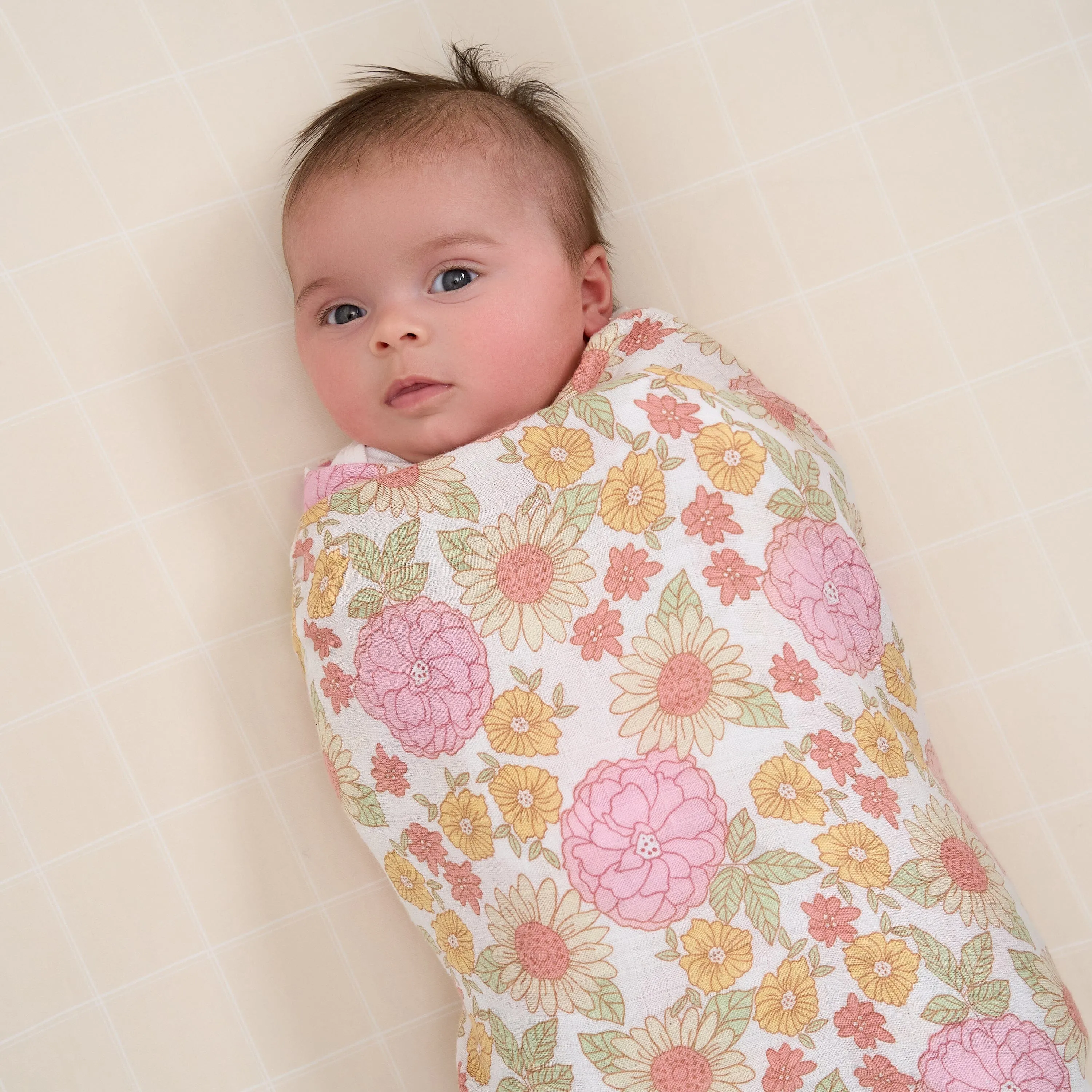 2-Pack Baby Girls Retro Floral Muslin Blankets Gerber Childrenswea