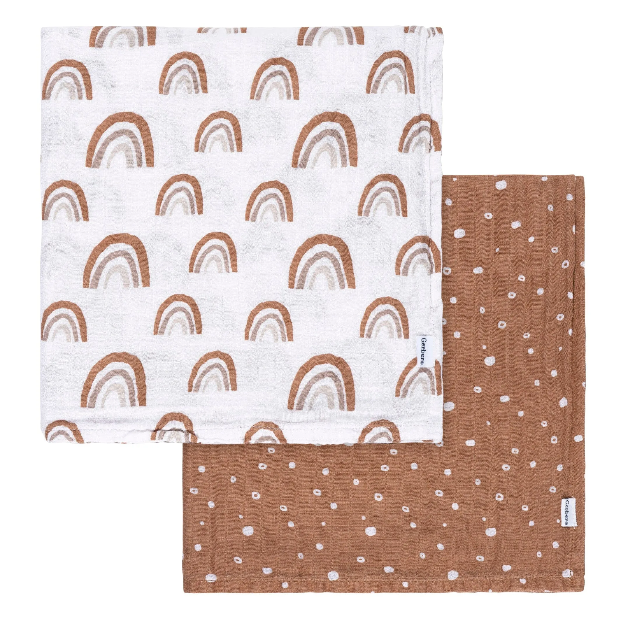 2-Pack Baby Neutral Boho Rainbow Muslin Blankets Gerber Childrenswea