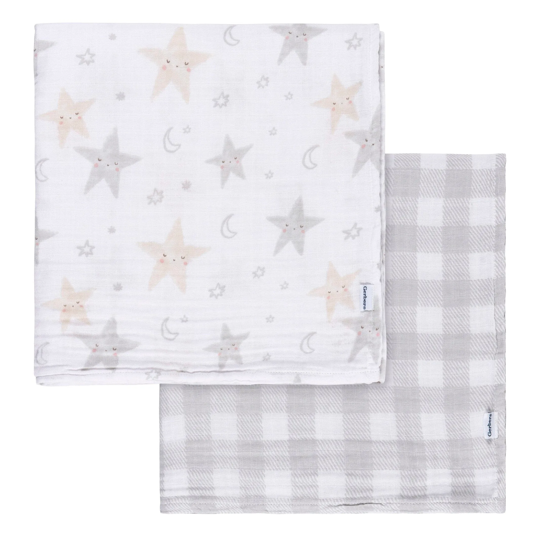 2-Pack Baby Neutral Celestial Muslin Blankets Gerber Childrenswea