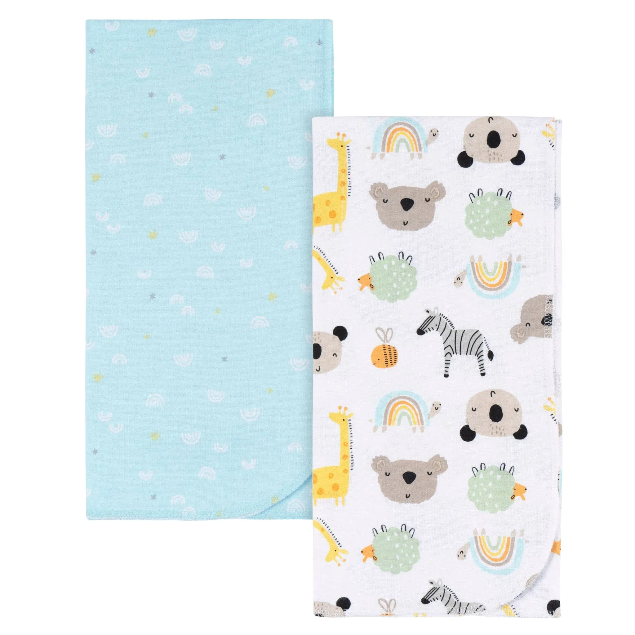 2-Pack Baby Neutral Little Animals Flannel Blankets Gerber Childrenswea