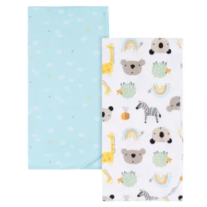 2-Pack Baby Neutral Little Animals Flannel Blankets Gerber Childrenswea