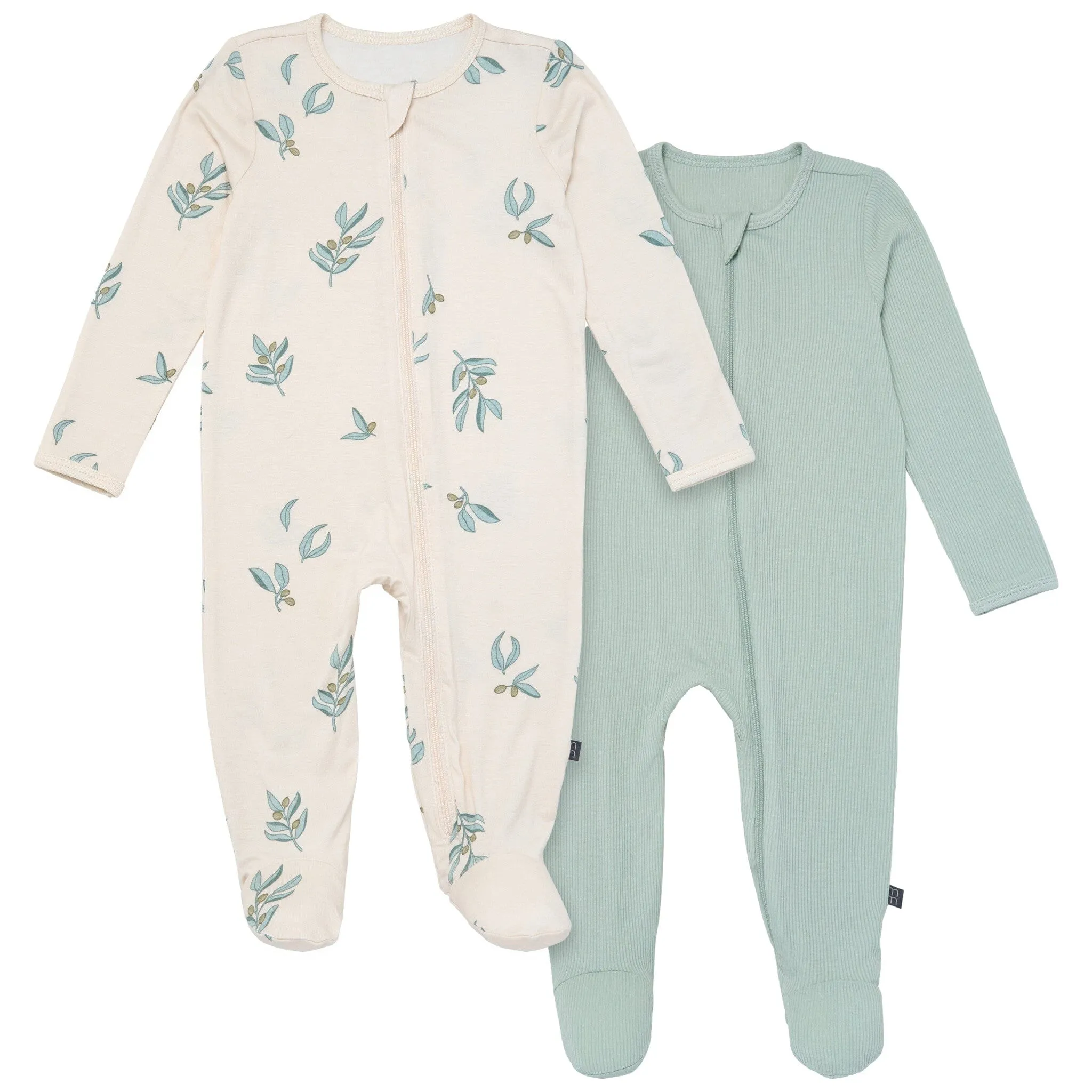 2-Pack Baby Neutral Olives Sleep 'N Plays With Mitten Cuffs Gerber Childrenswea