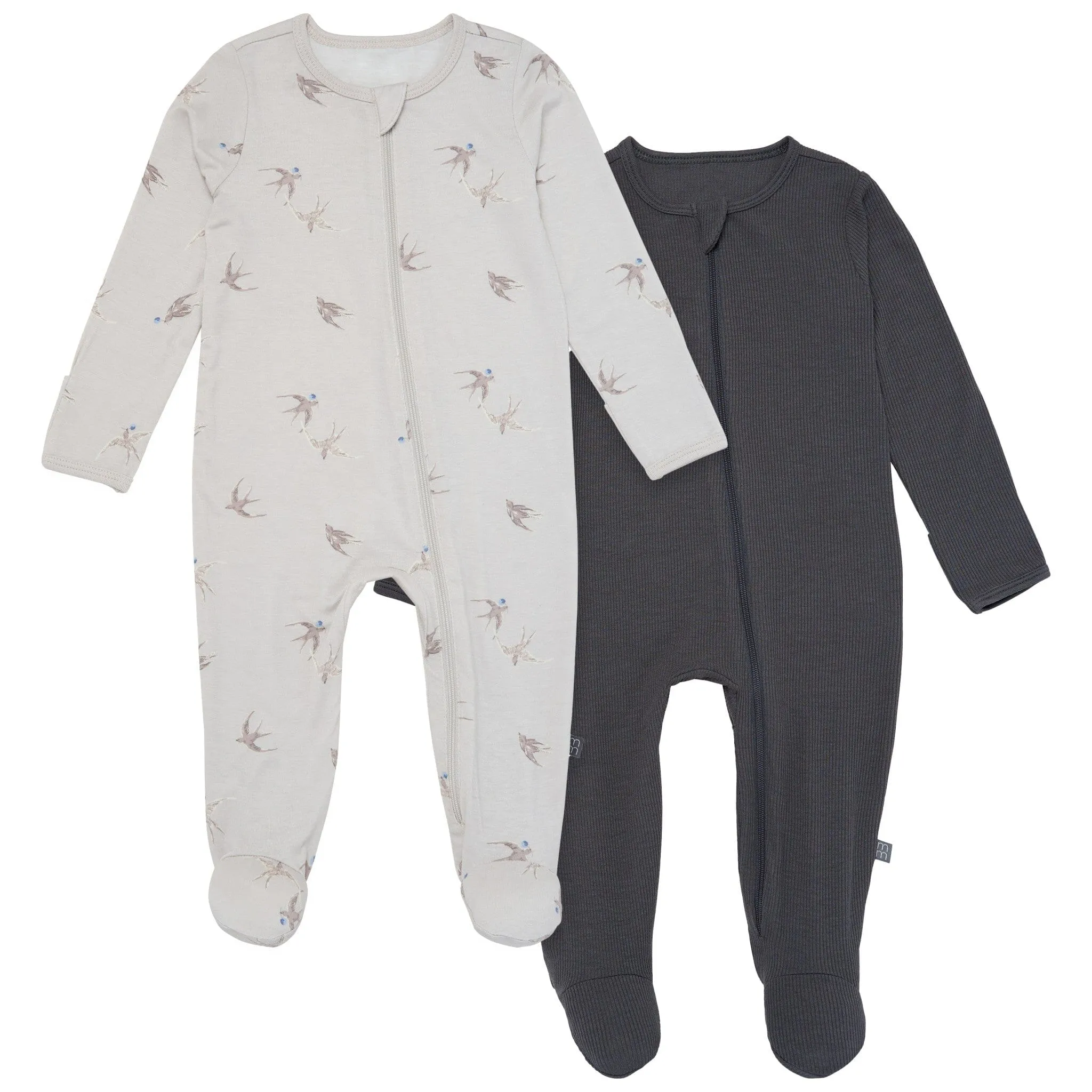 2-Pack Baby Neutral Sparrows Sleep 'N Plays With Mitten Cuffs Gerber Childrenswea