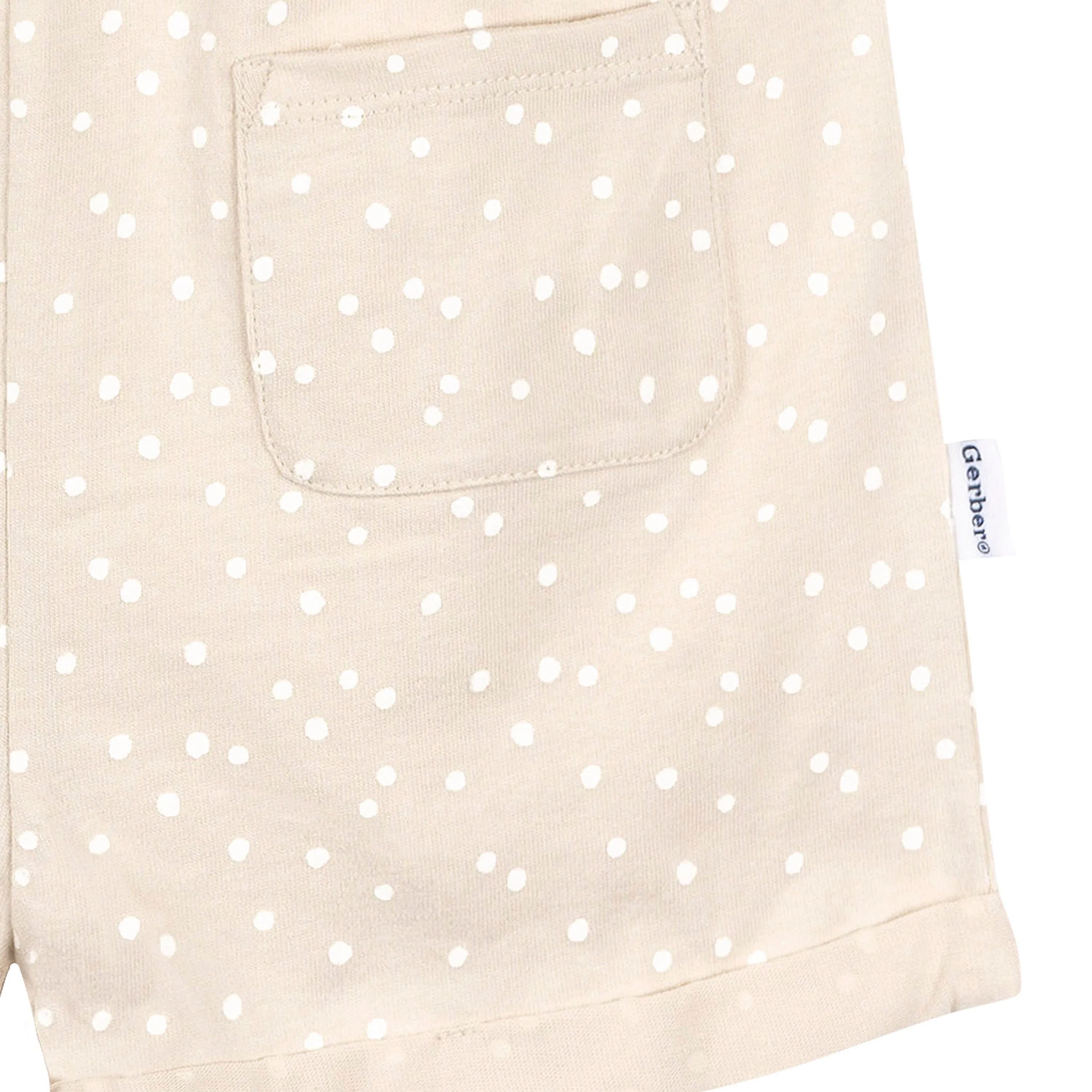 2-Pack Infant and Toddler Girls Rose Pink & Dots Rompers Gerber Childrenswea