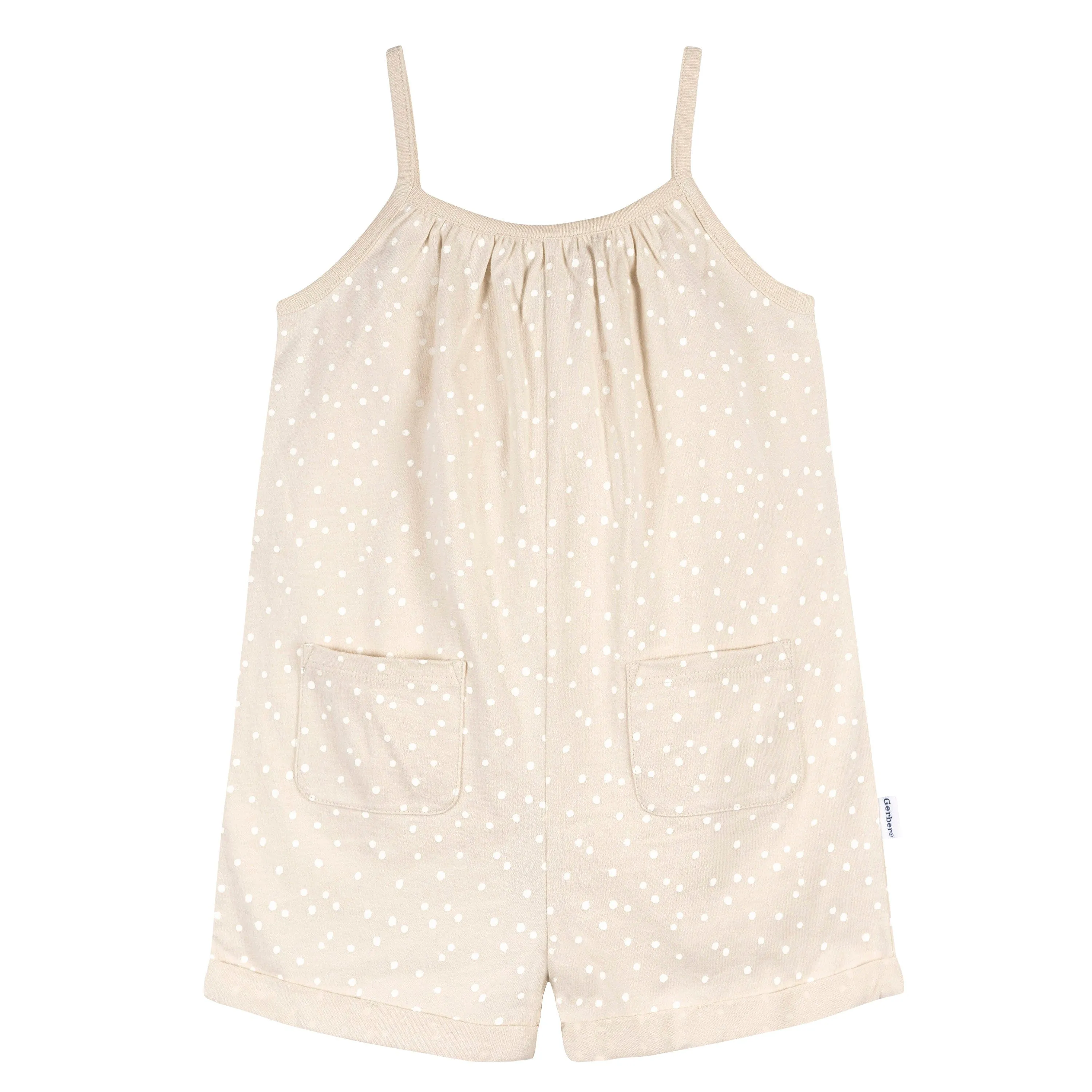 2-Pack Infant and Toddler Girls Rose Pink & Dots Rompers Gerber Childrenswea