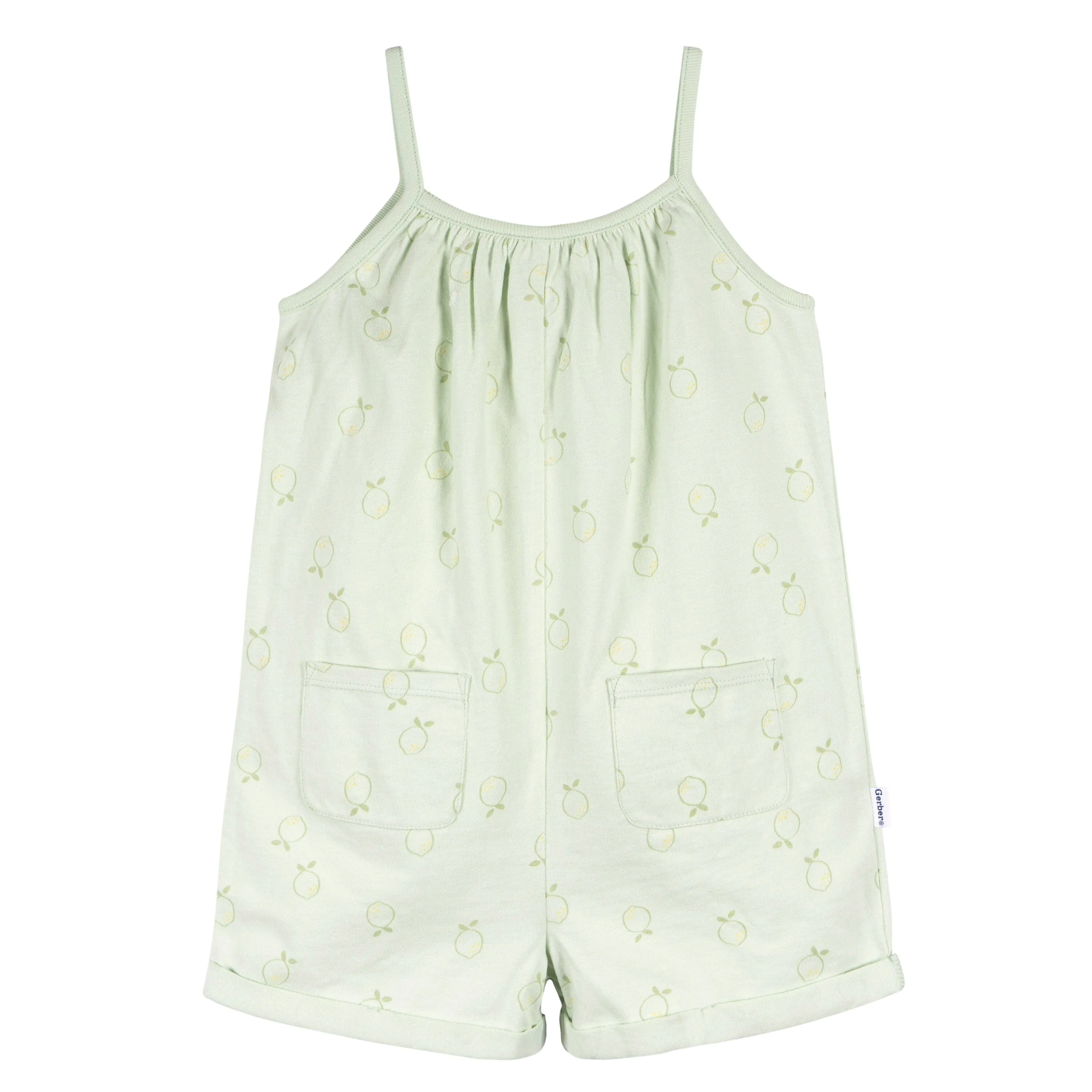 2-Pack Infant and Toddler Girls Yellow & Lemons Rompers Gerber Childrenswea