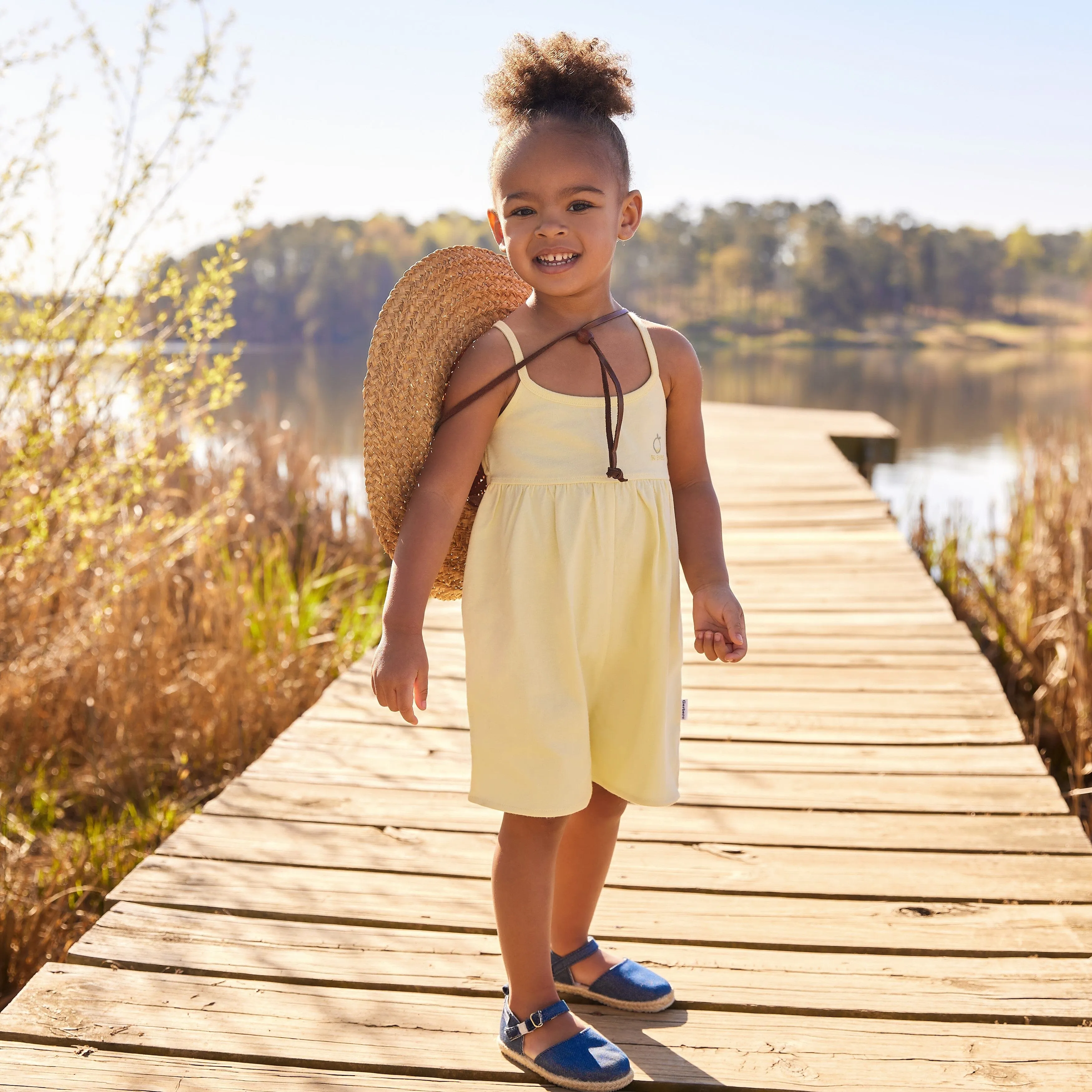 2-Pack Infant and Toddler Girls Yellow & Lemons Rompers Gerber Childrenswea