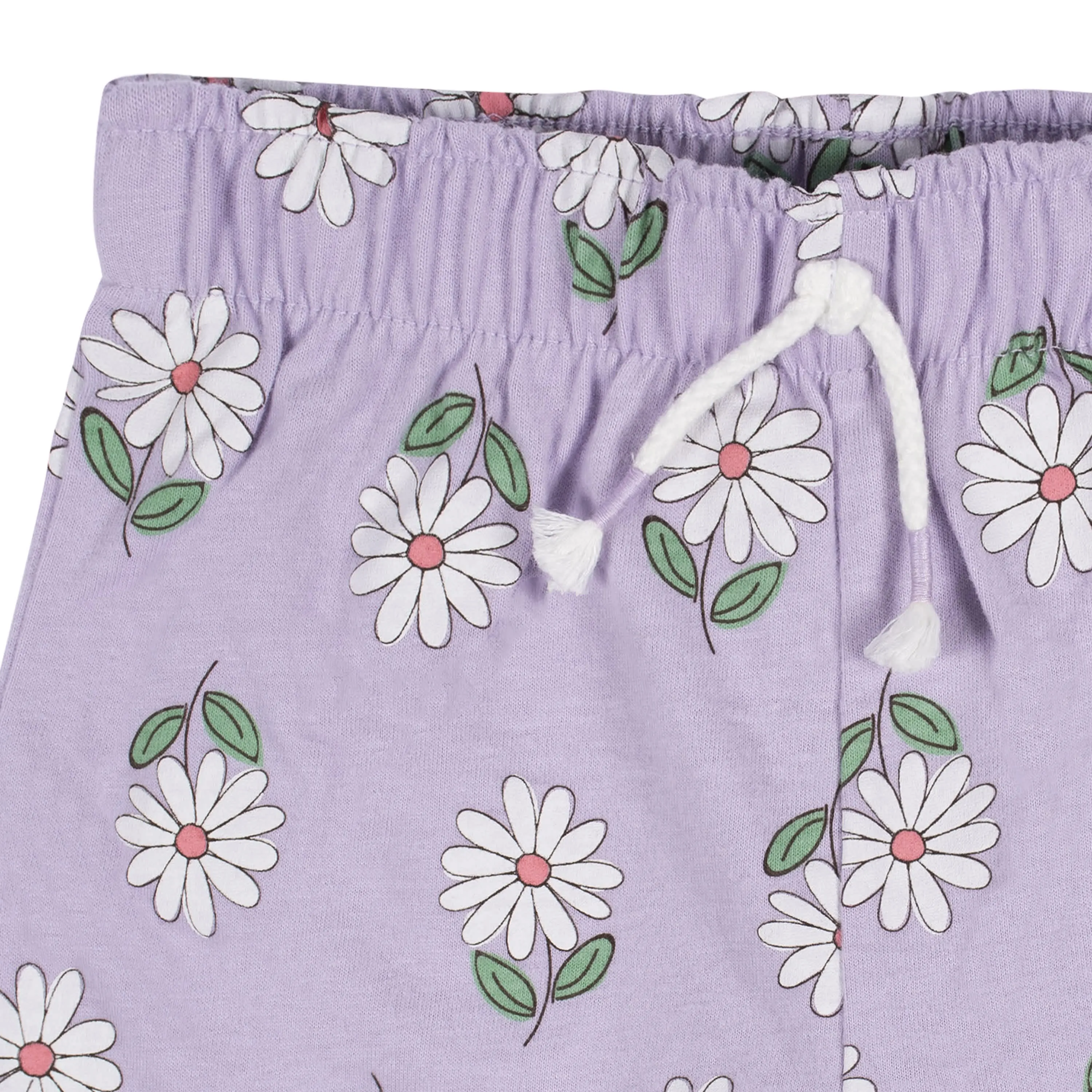 2-Pack Infant Girls Pink Floral Pull-On Shorts Gerber Childrenswea