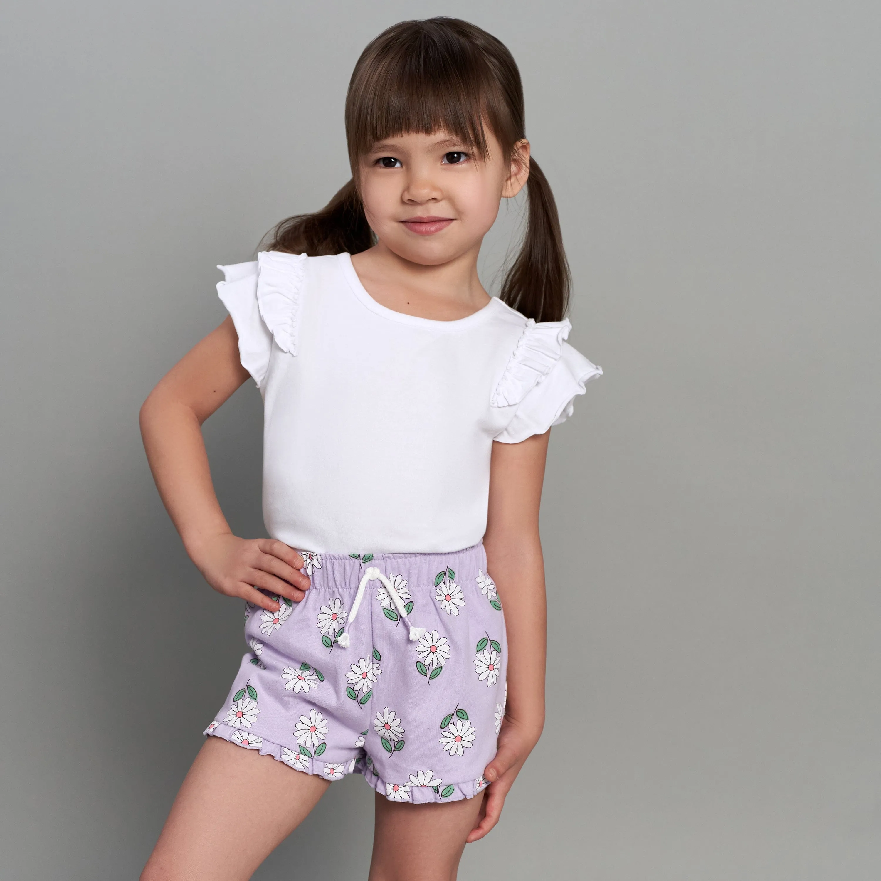 2-Pack Infant Girls Pink Floral Pull-On Shorts Gerber Childrenswea